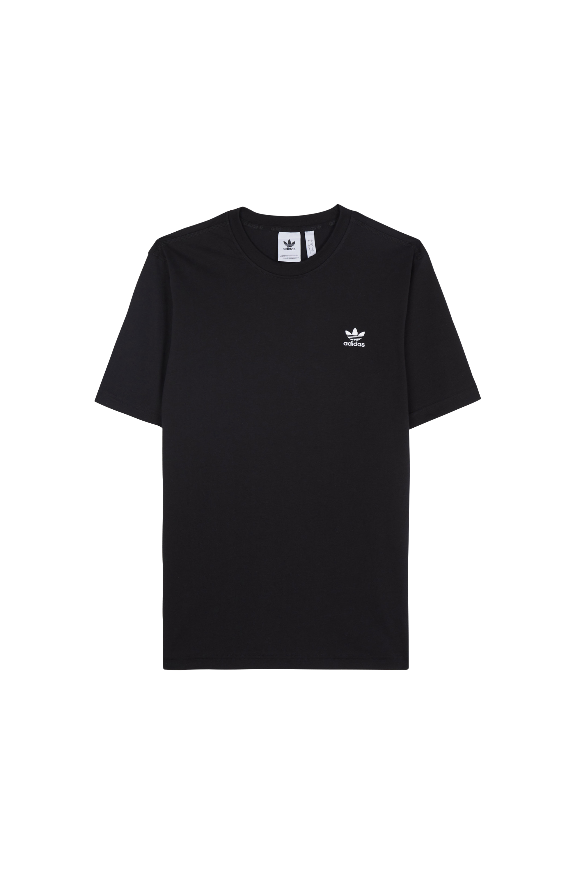 Regular-fit round-neck cotton T-shirt Black
