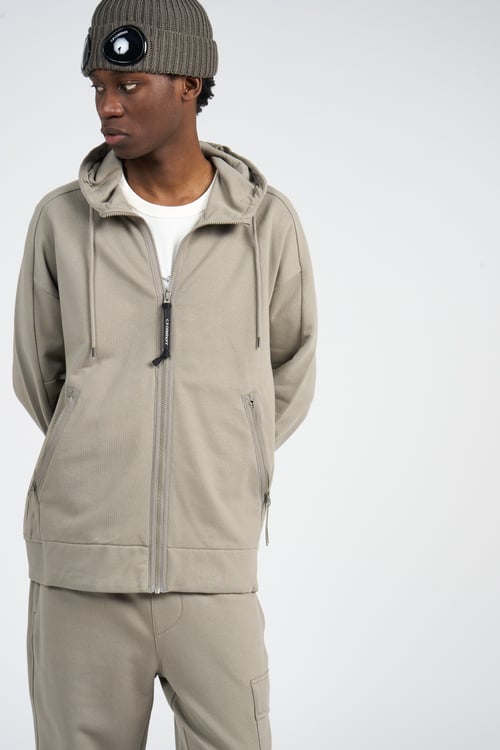 C.P. COMPANY Hoodie zippé Kaki