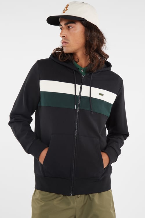 LACOSTE Hoodie zippé Noir