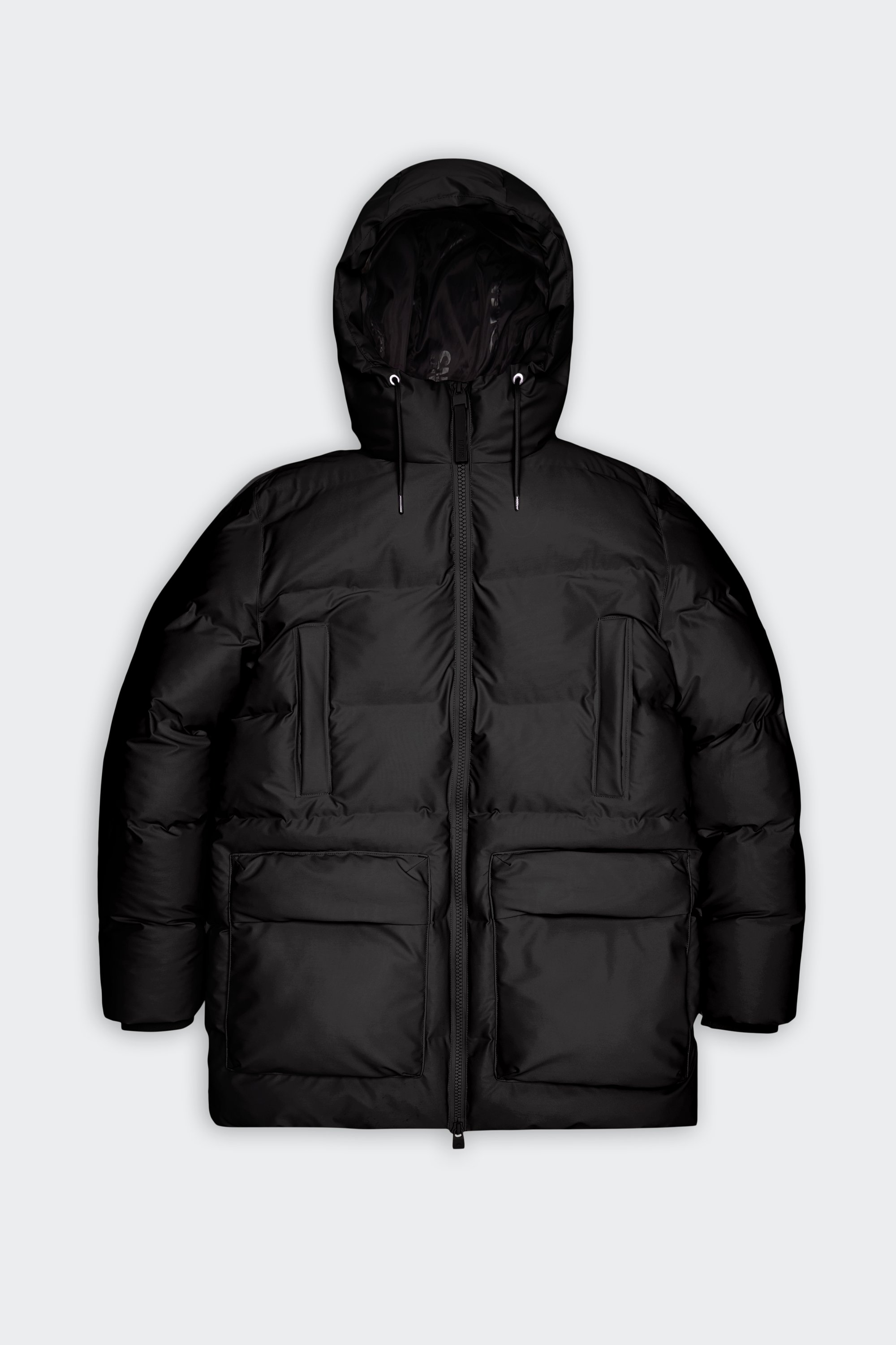 Lightweight quilted padded jacket with high neck | Black by RAINS Lightweight quilted padded jacket with high neck Black