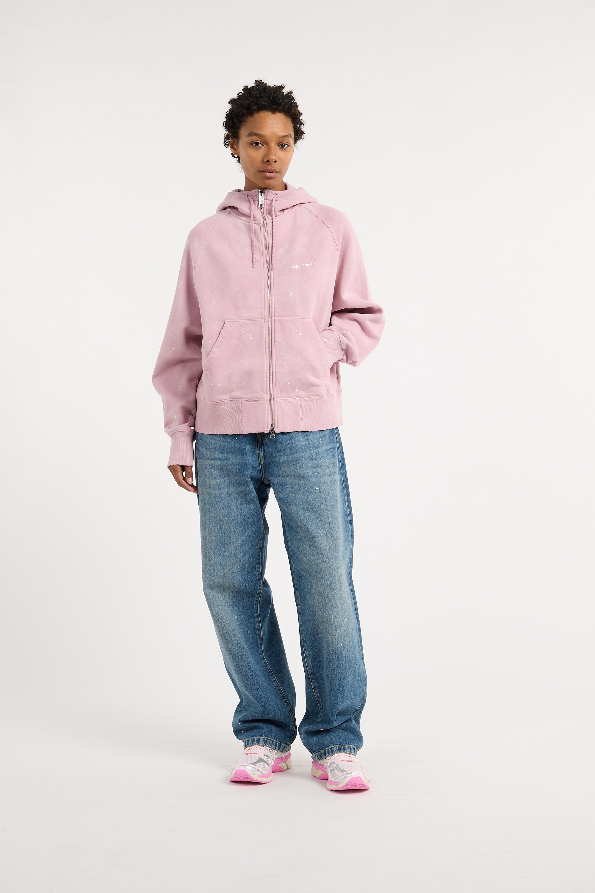 Slim-fit zip-up tracksuit top  CARHARTT WIP Pink