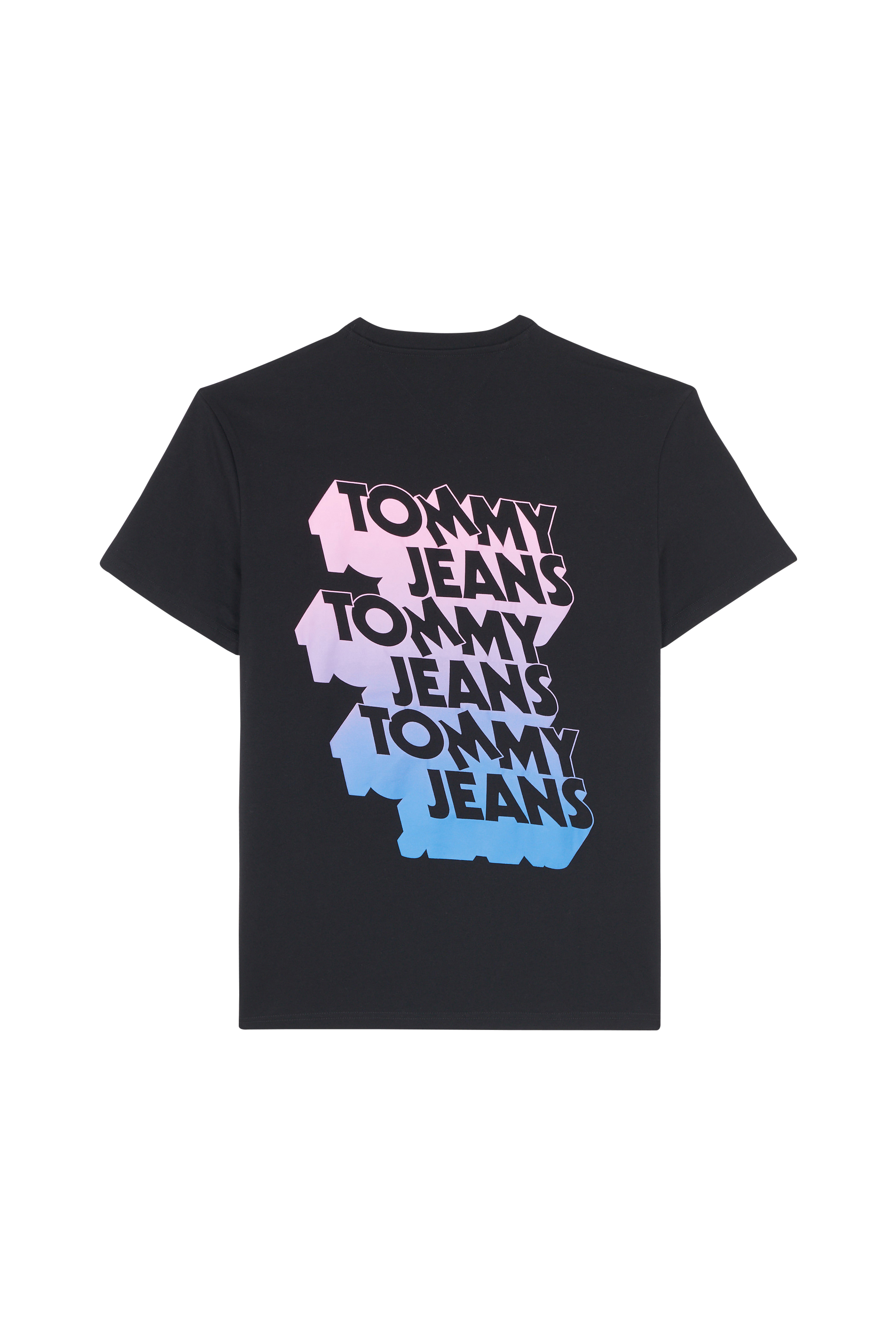 Regular-fit round-neck cotton T-shirt Black