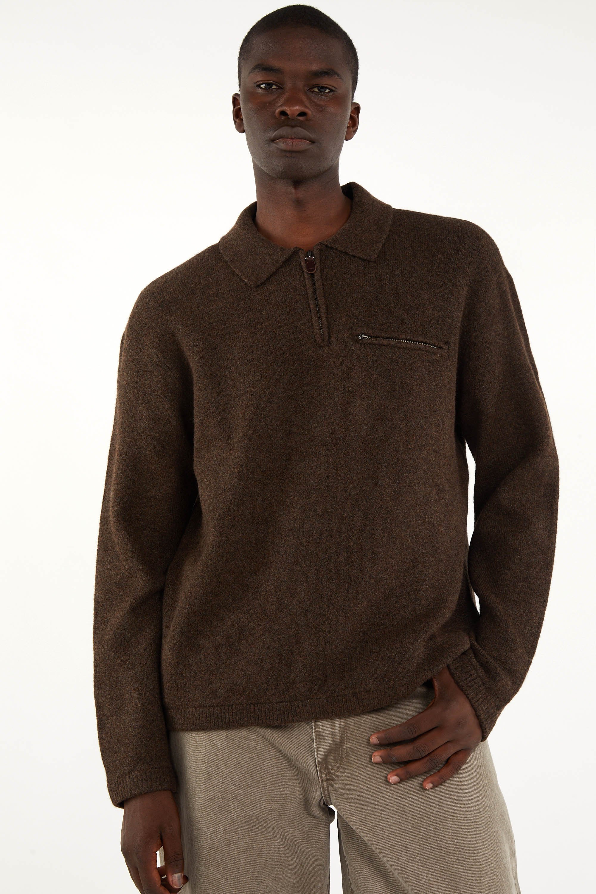 Pull col classique | Marron LEVI'S Homme