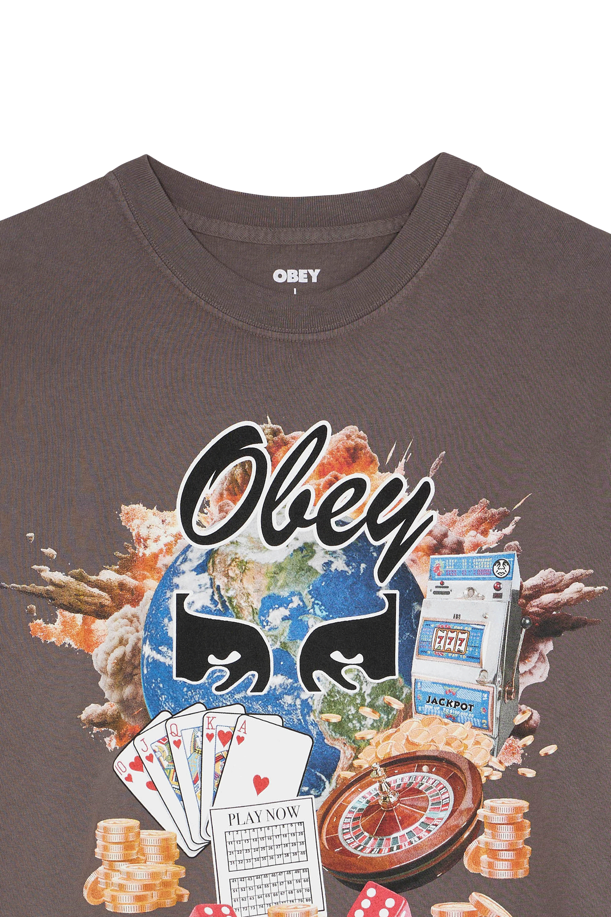 Regular-fit round-neck cotton T-shirt Grey