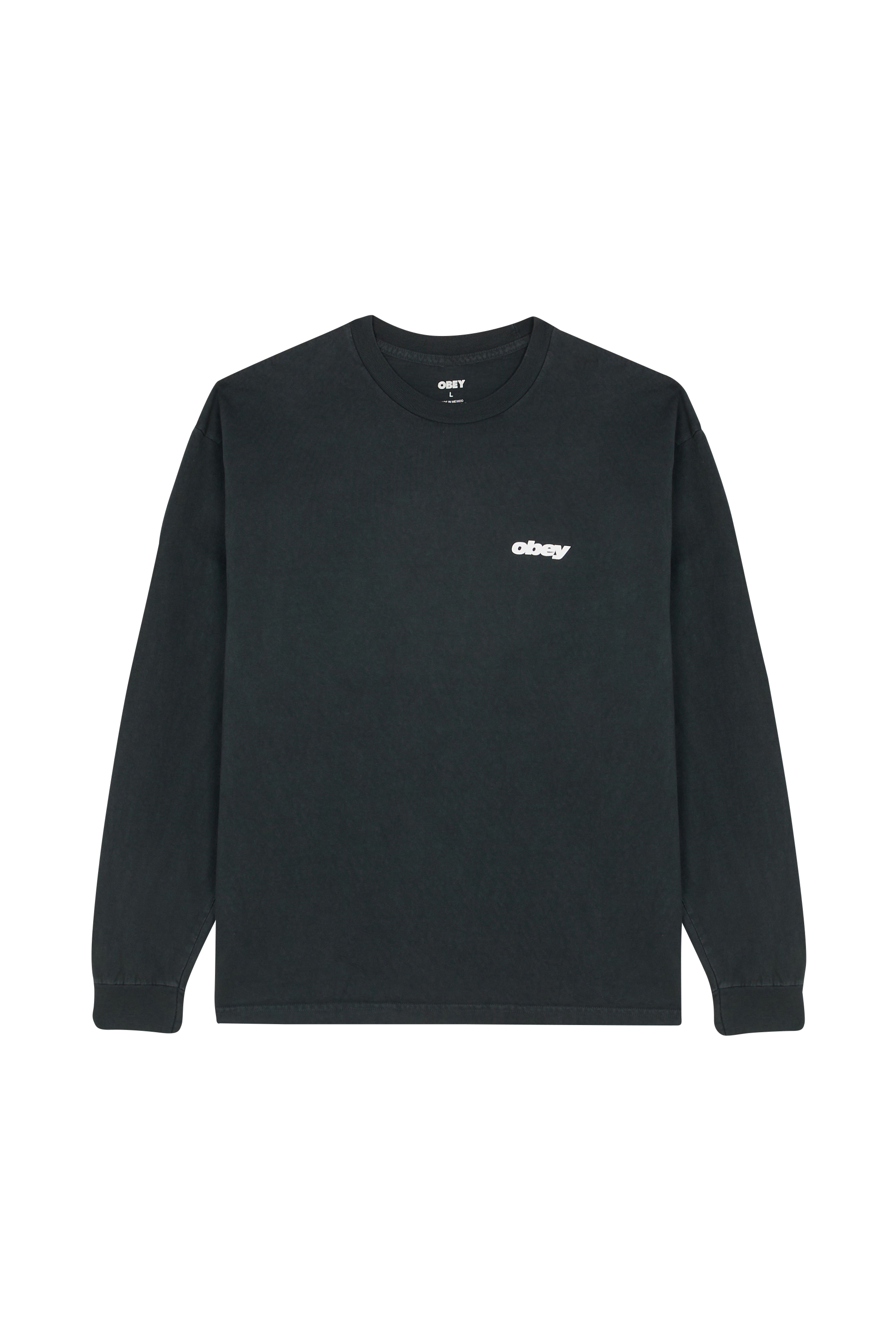 Regular-fit round-neck cotton T-shirt OBEY Black