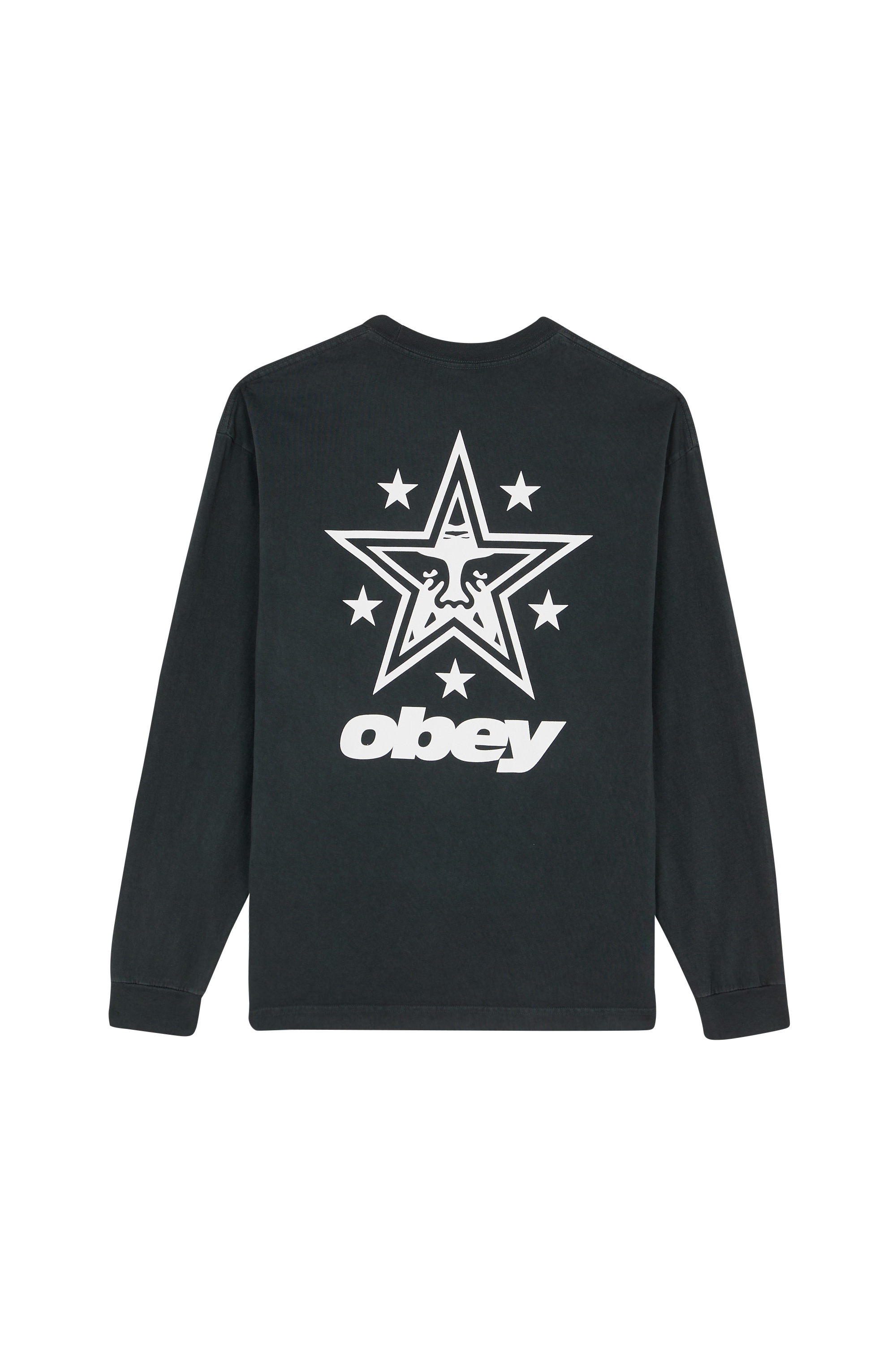 Regular-fit round-neck cotton T-shirt OBEY Black