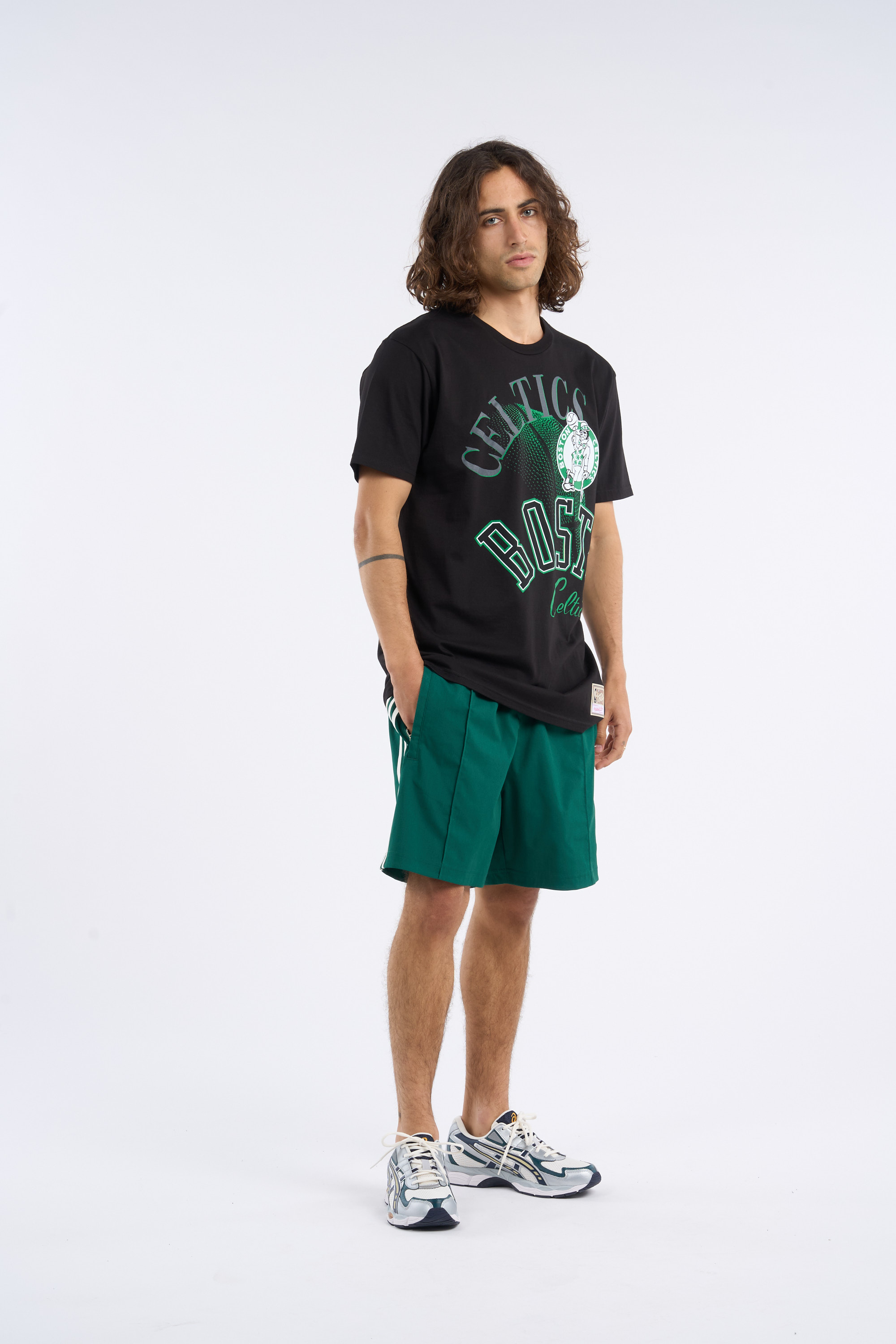 Regular-fit round-neck cotton T-shirt Black