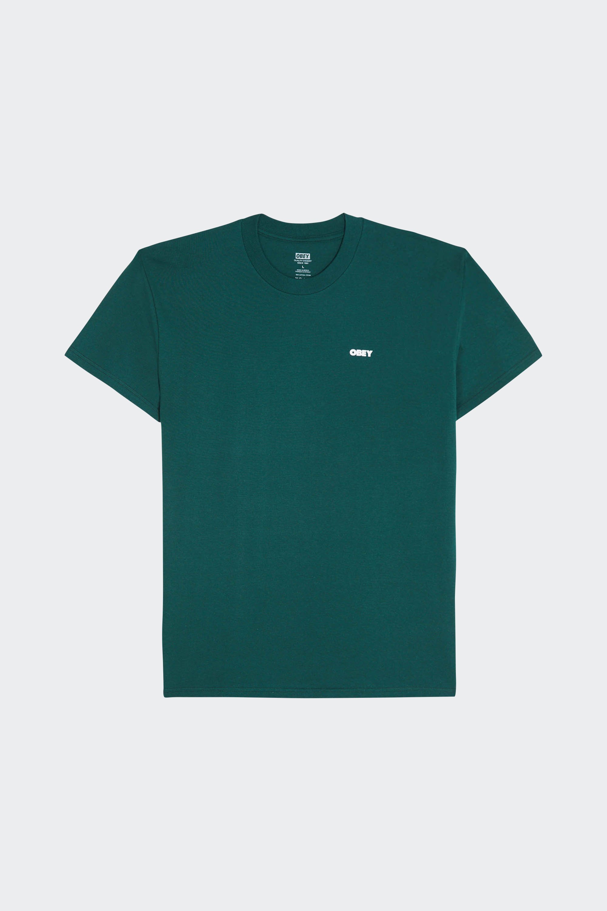 Regular-fit round-neck cotton T-shirt | Green by OBEY Regular-fit round-neck cotton T-shirt Green