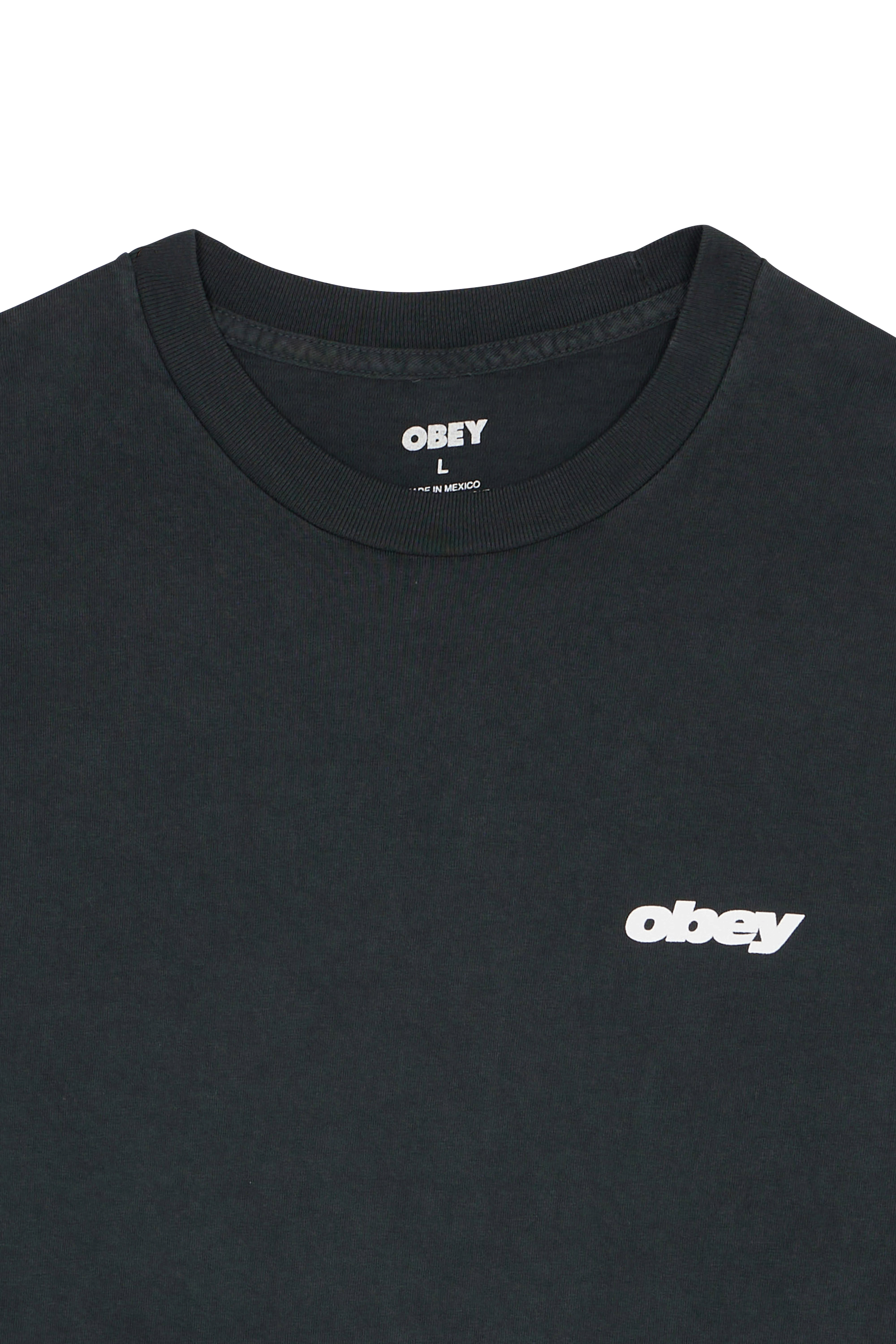 Regular-fit round-neck cotton T-shirt Black