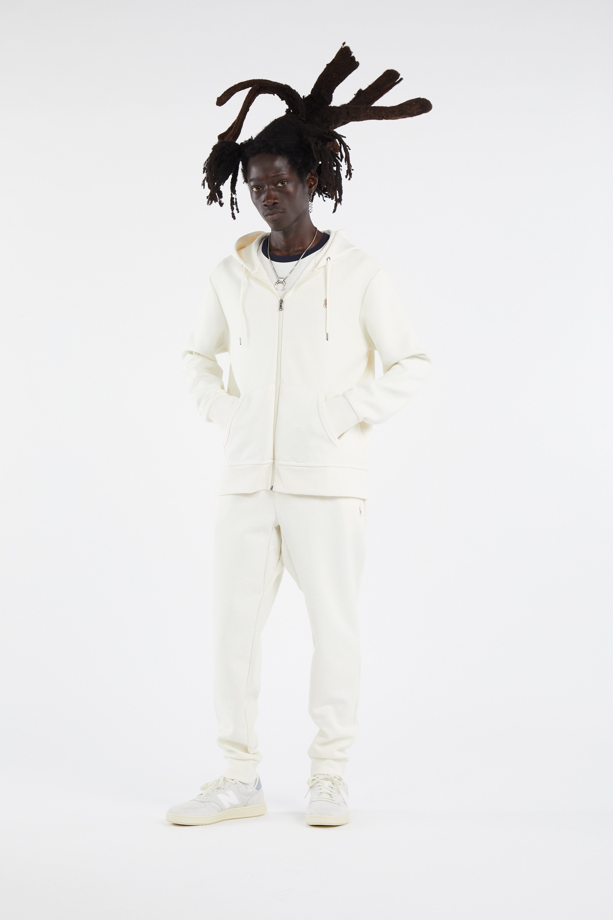 Zip-up hoodie Beige