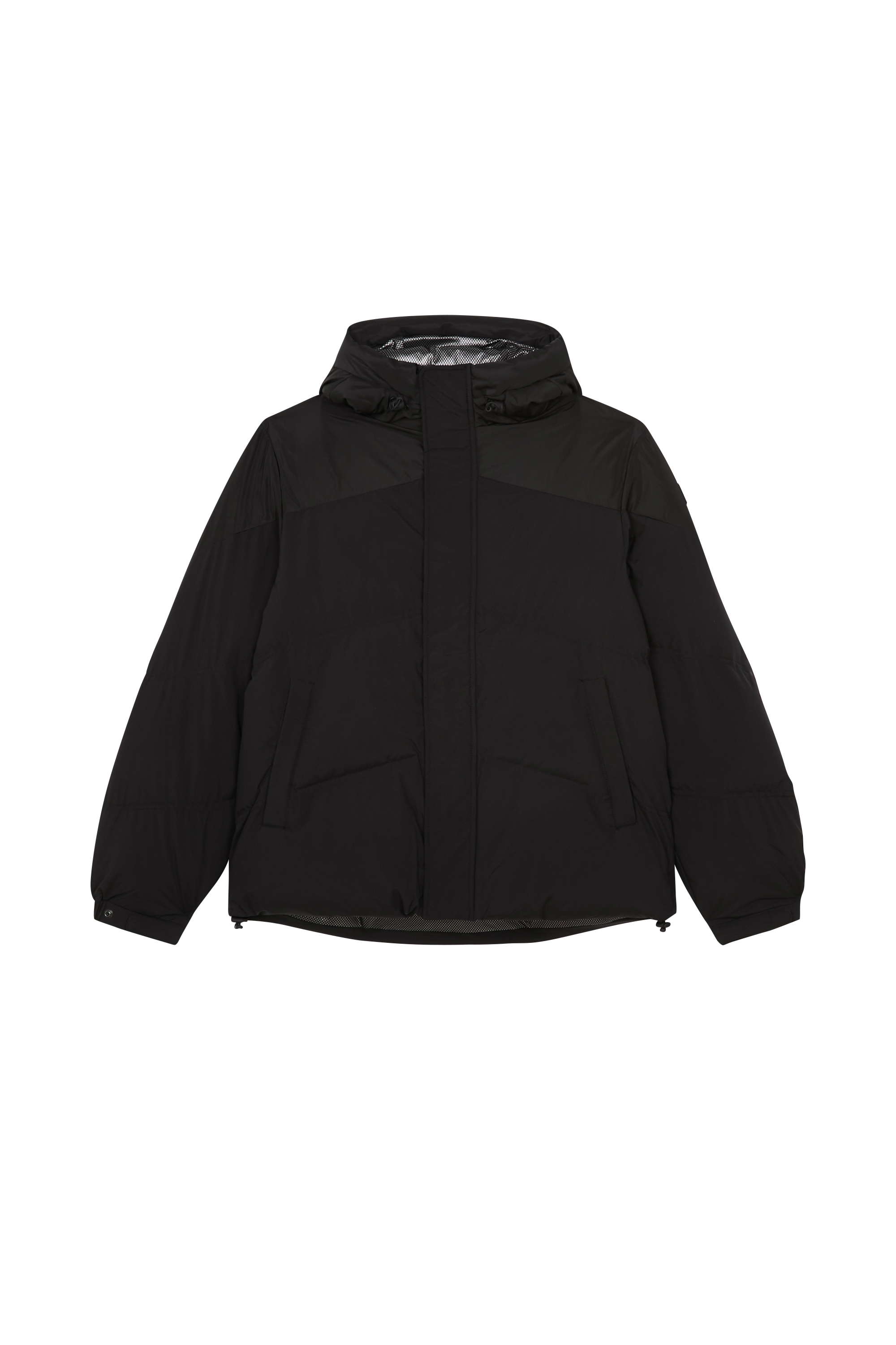 Lightweight quilted padded jacket with high neck Black