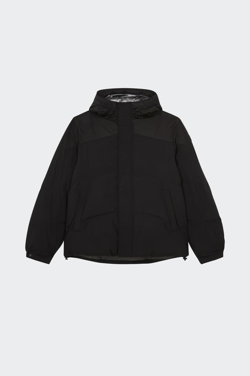 SCHOTT Lightweight quilted padded jacket with high neck Black