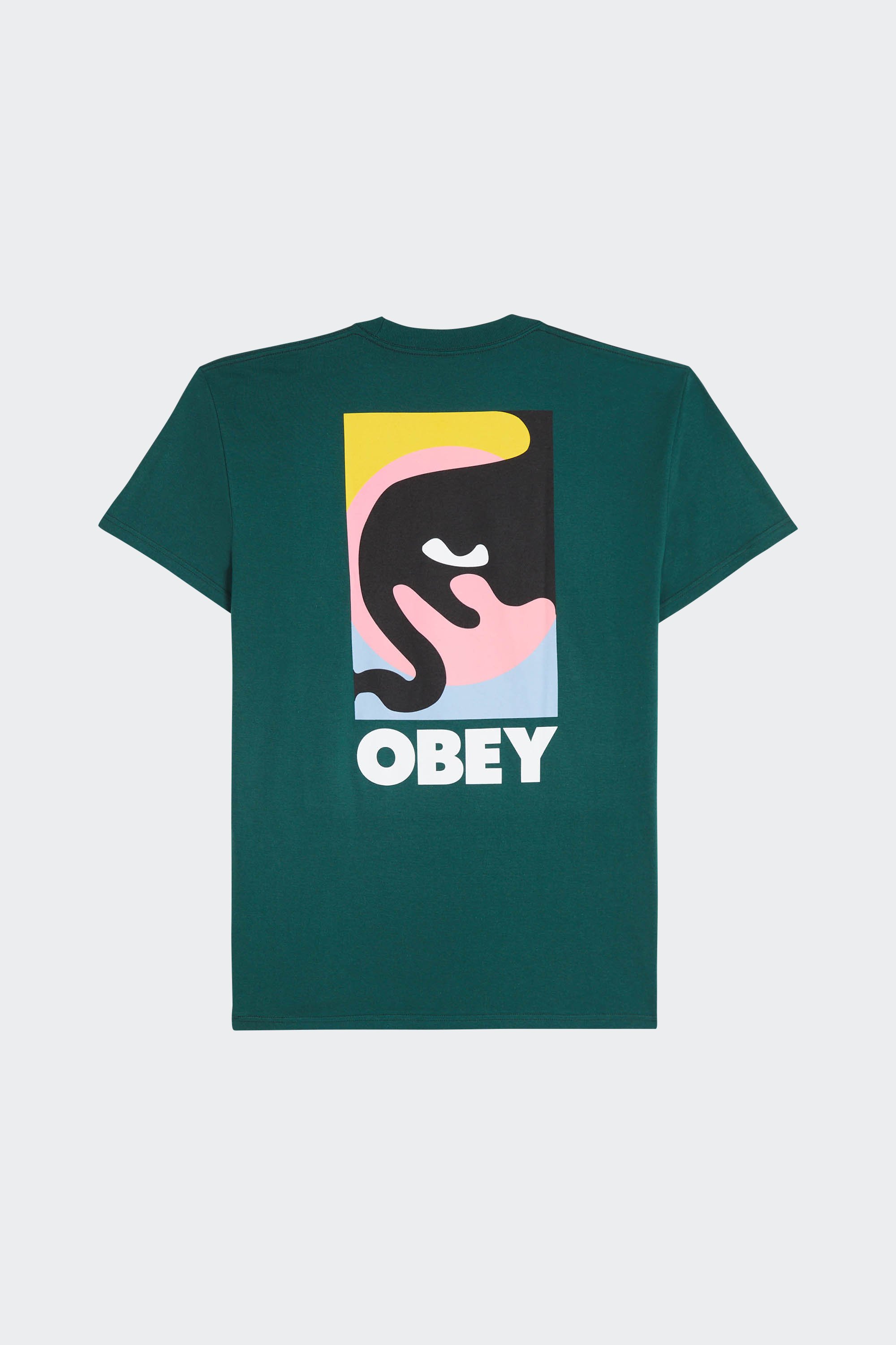 Regular-fit round-neck cotton T-shirt | Green by OBEY Regular-fit round-neck cotton T-shirt Green