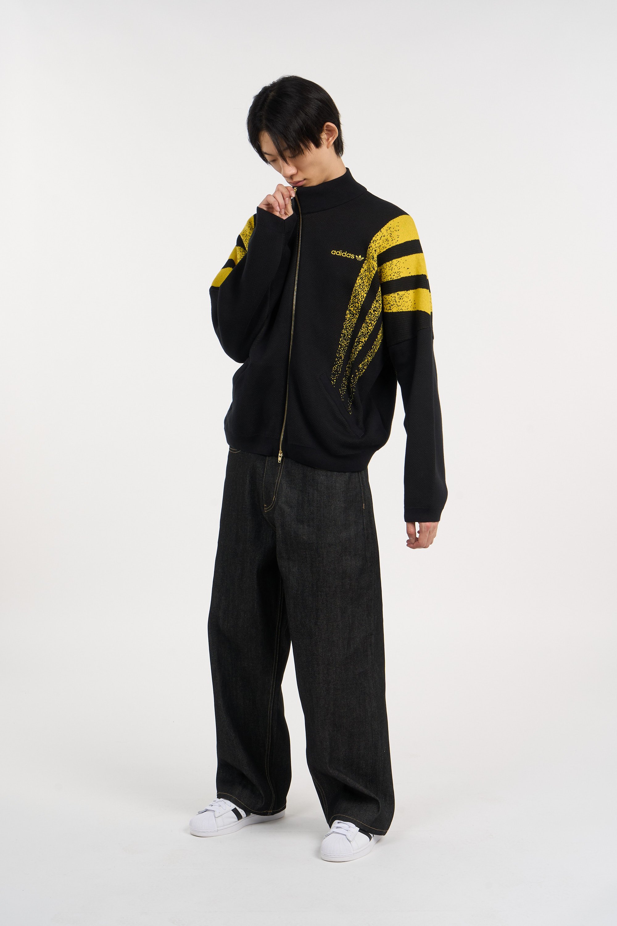 Veste de survêtement  ADIDAS Noir