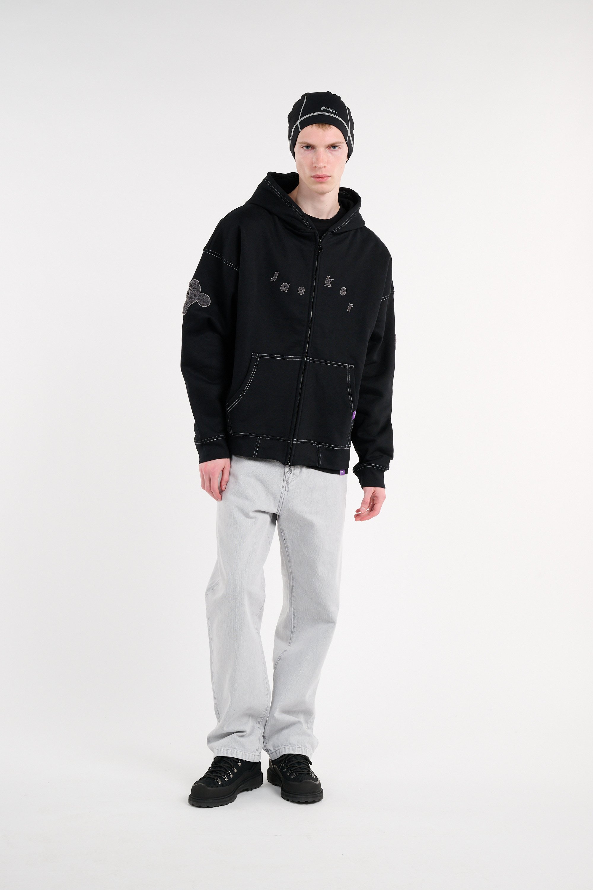 Hoodie zippé JACKER Noir