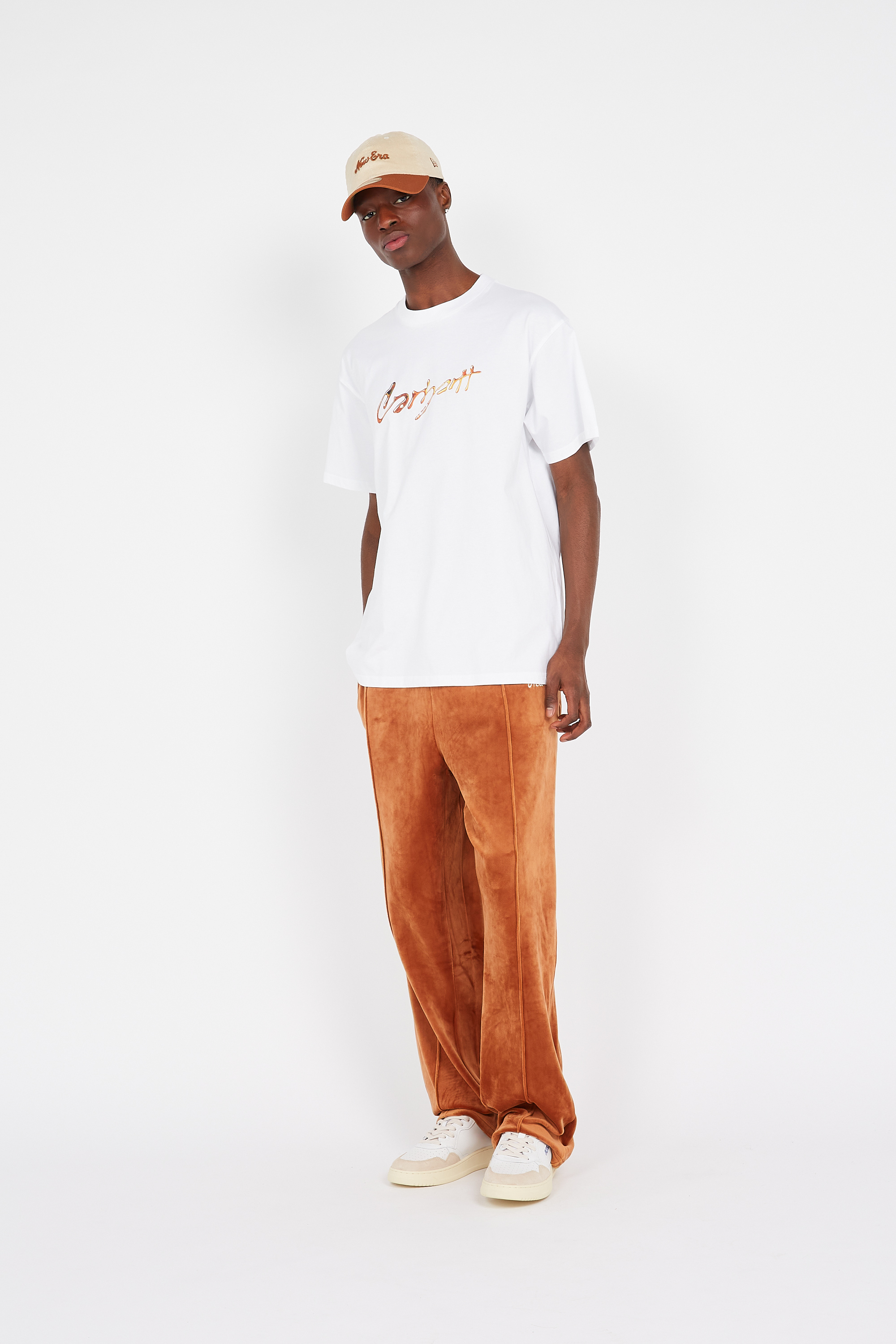 Regular-fit round-neck cotton T-shirt White