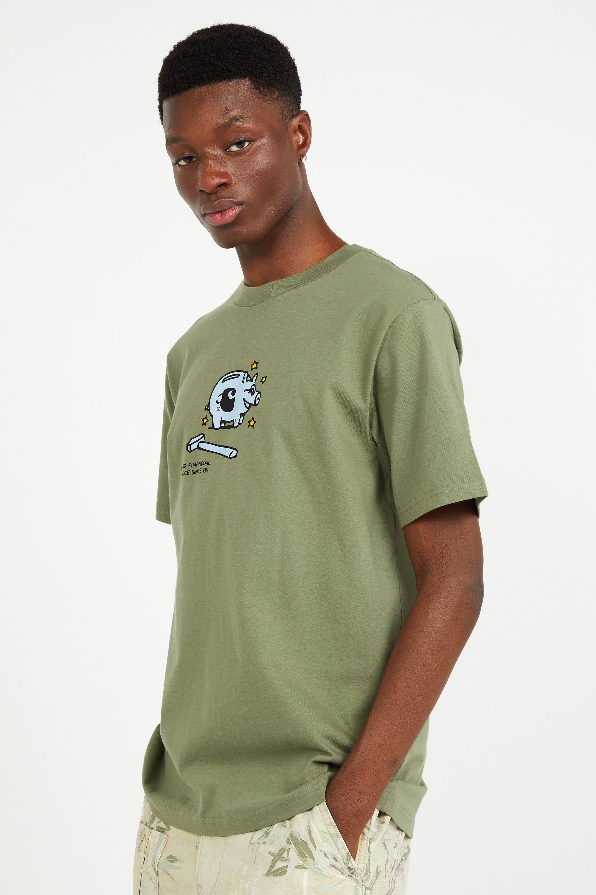 【Carhartt】 S/S PIGGYBANK T-SHIRT ★ LOOSE FIT Carhartt WIP S/S Piggybank T-Shirt, White | Boutique en
