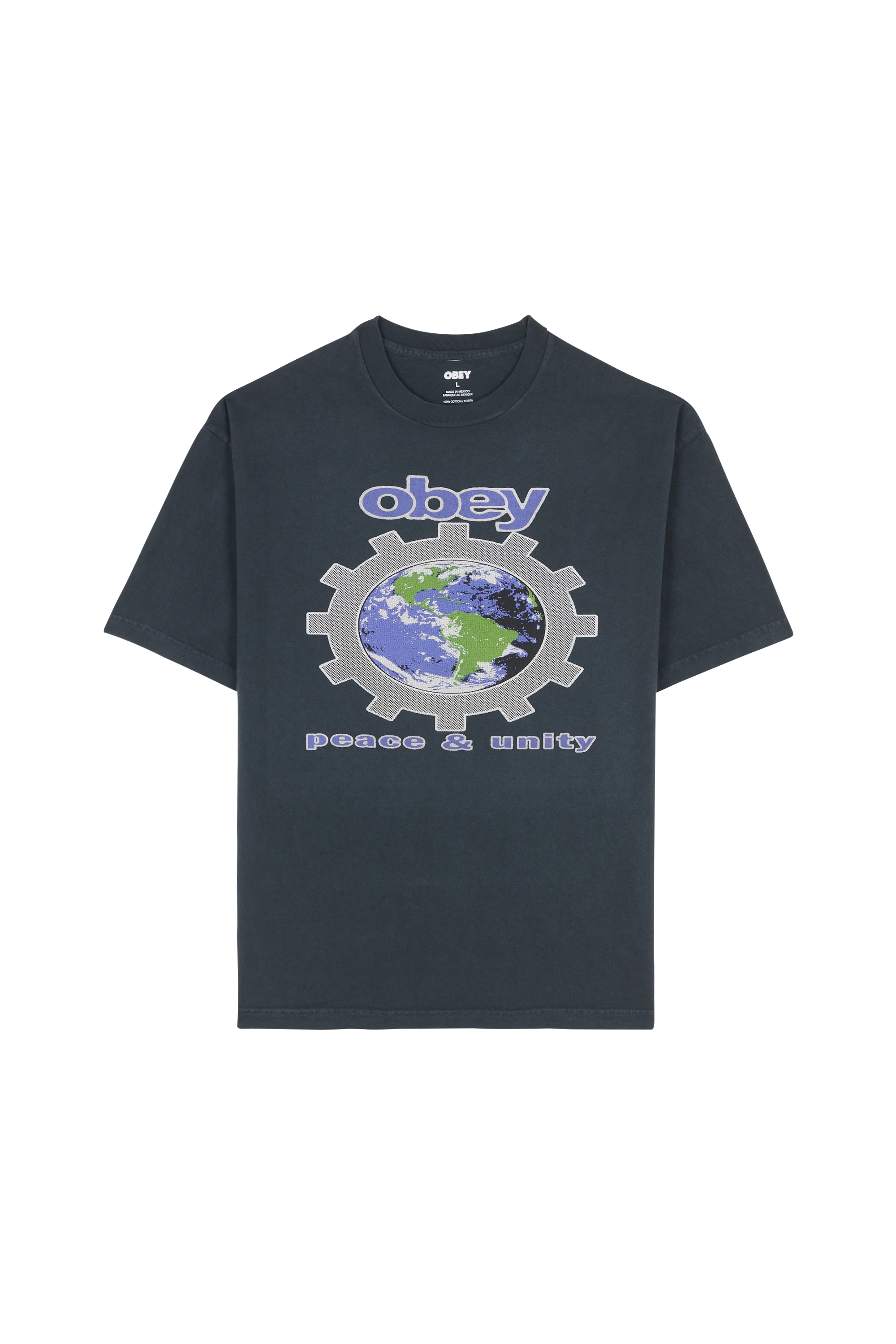 Regular-fit round-neck cotton T-shirt Black