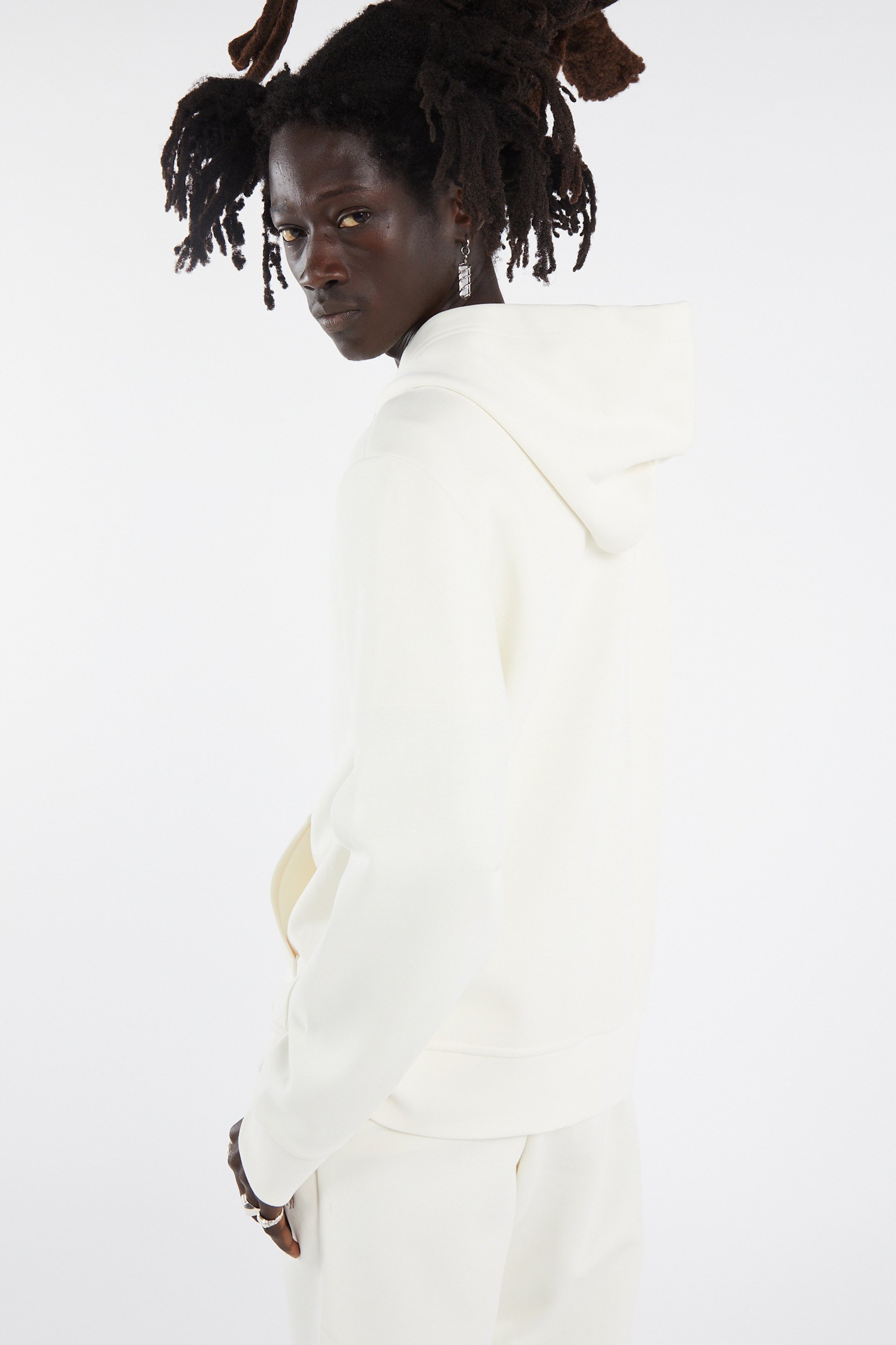 Zip-up hoodie Beige