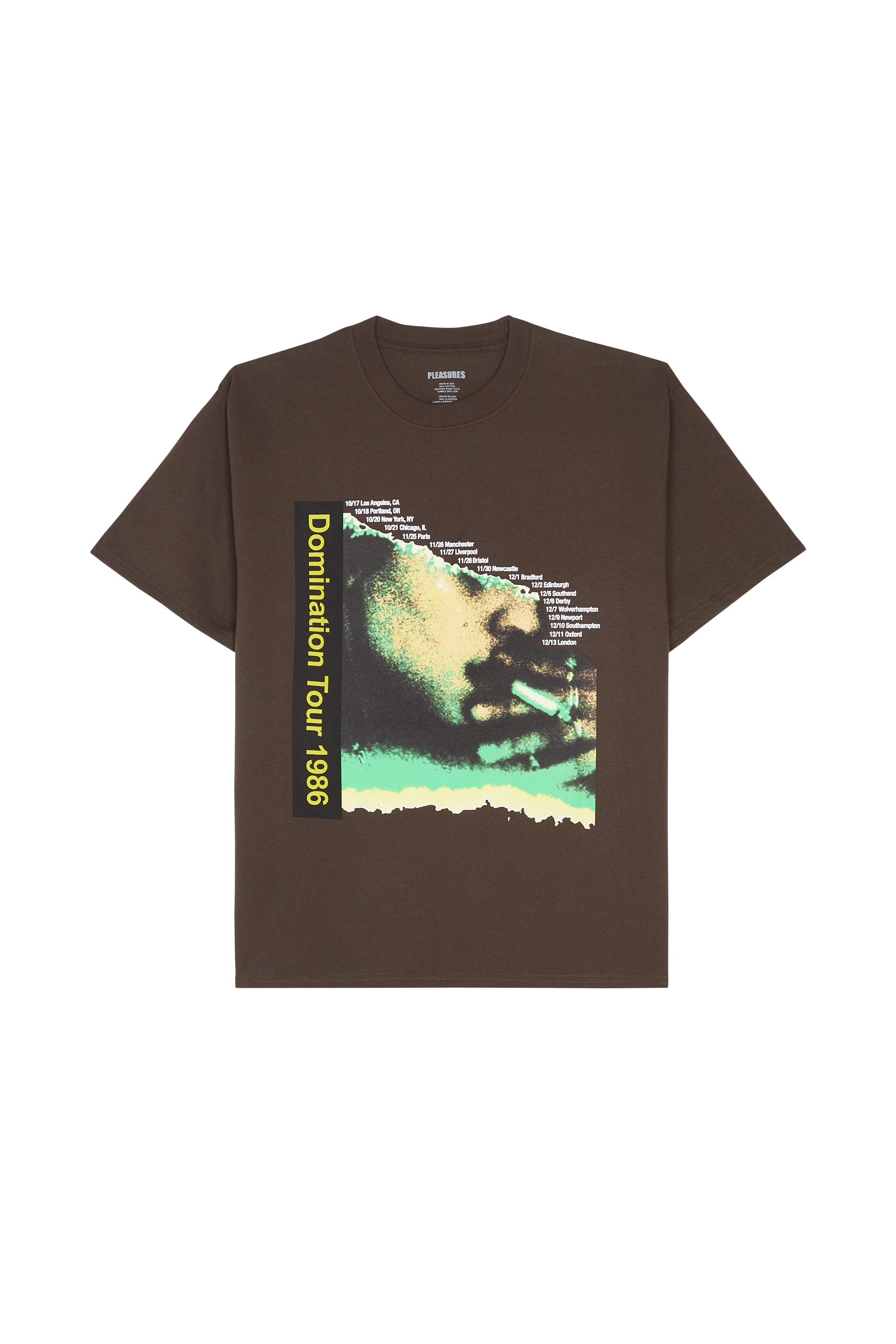 Regular-fit round-neck cotton T-shirt Brown