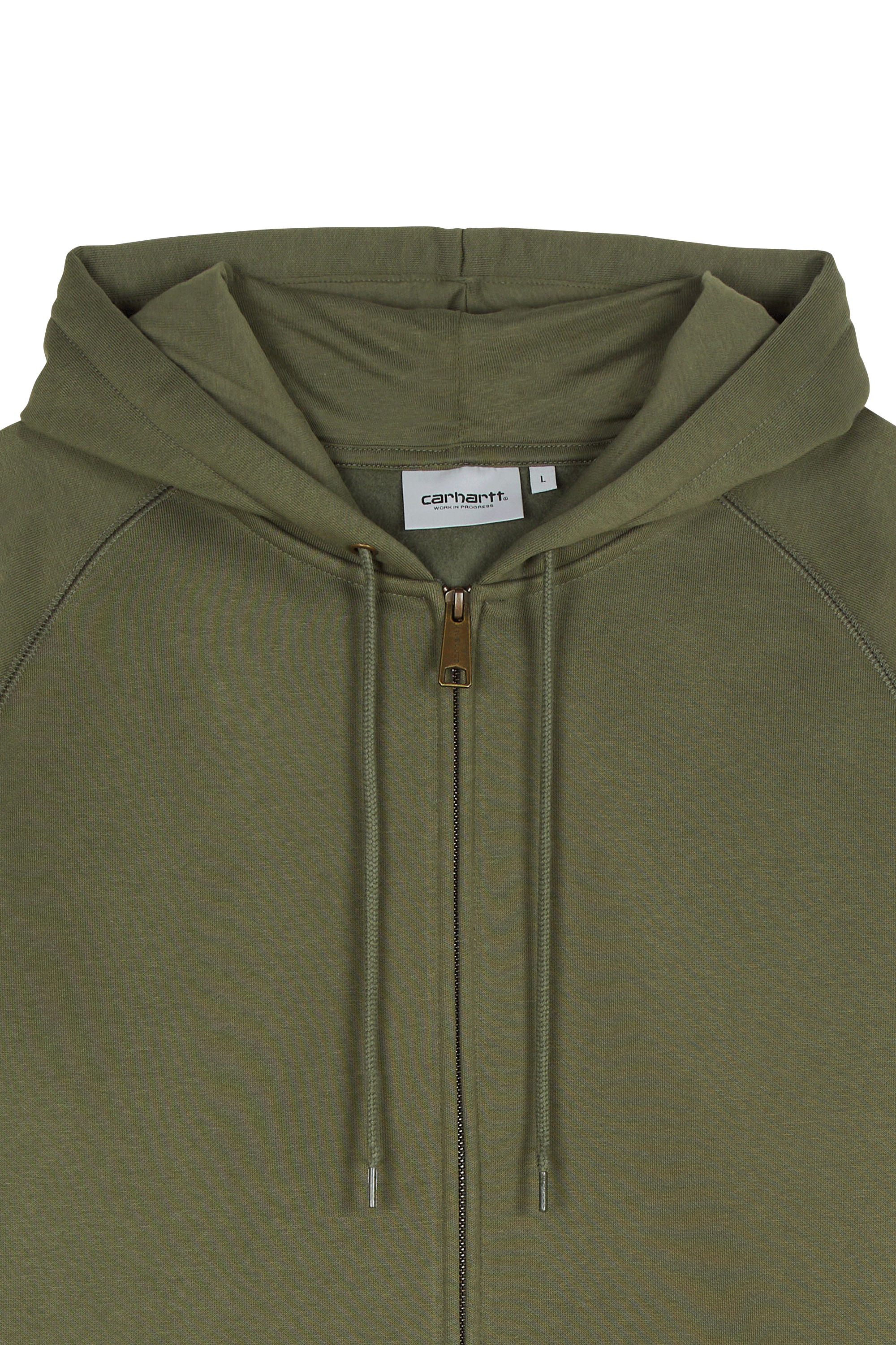 Hoodie zippé Kaki