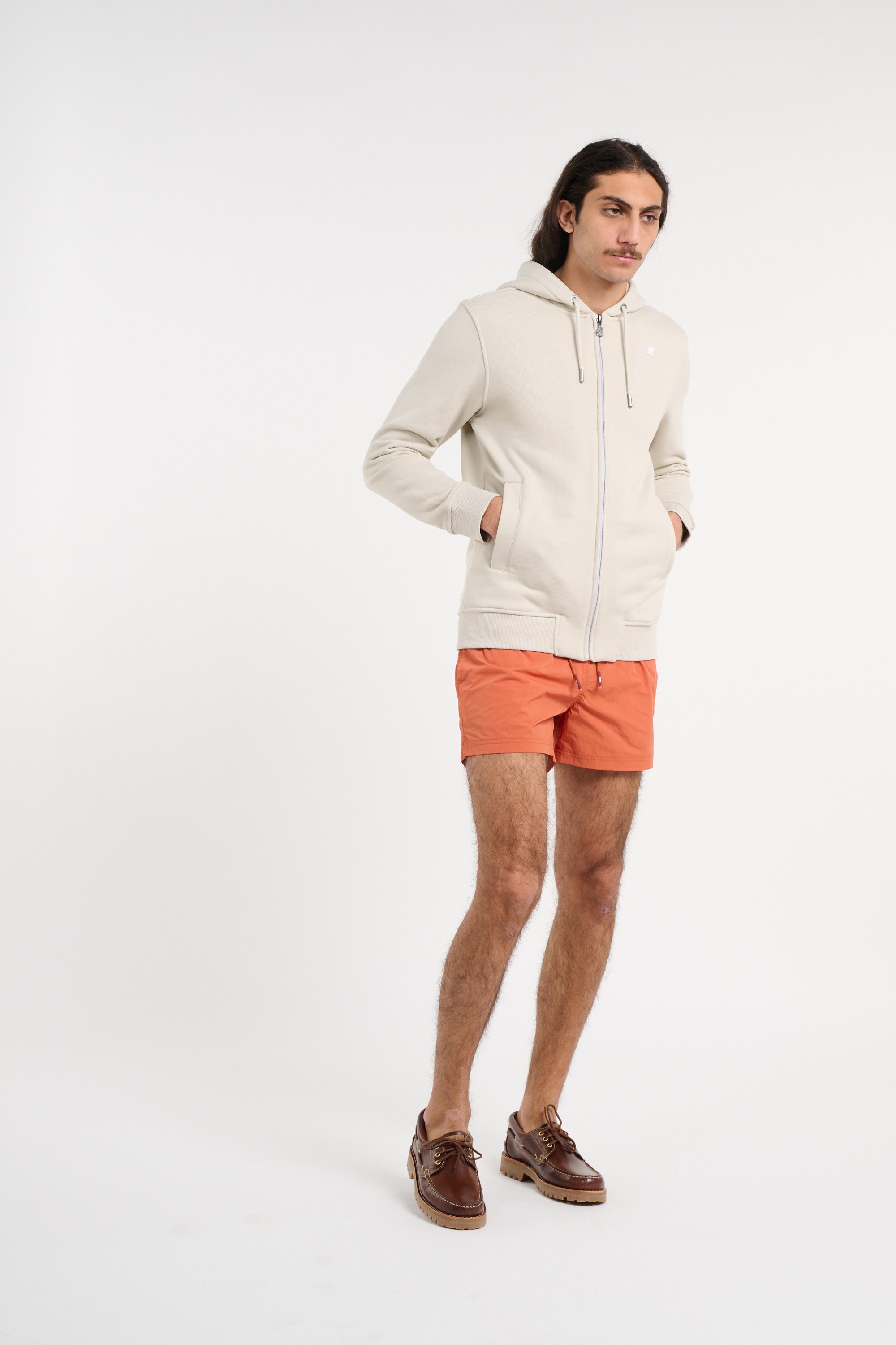 Hoodie zippé K-WAY Beige
