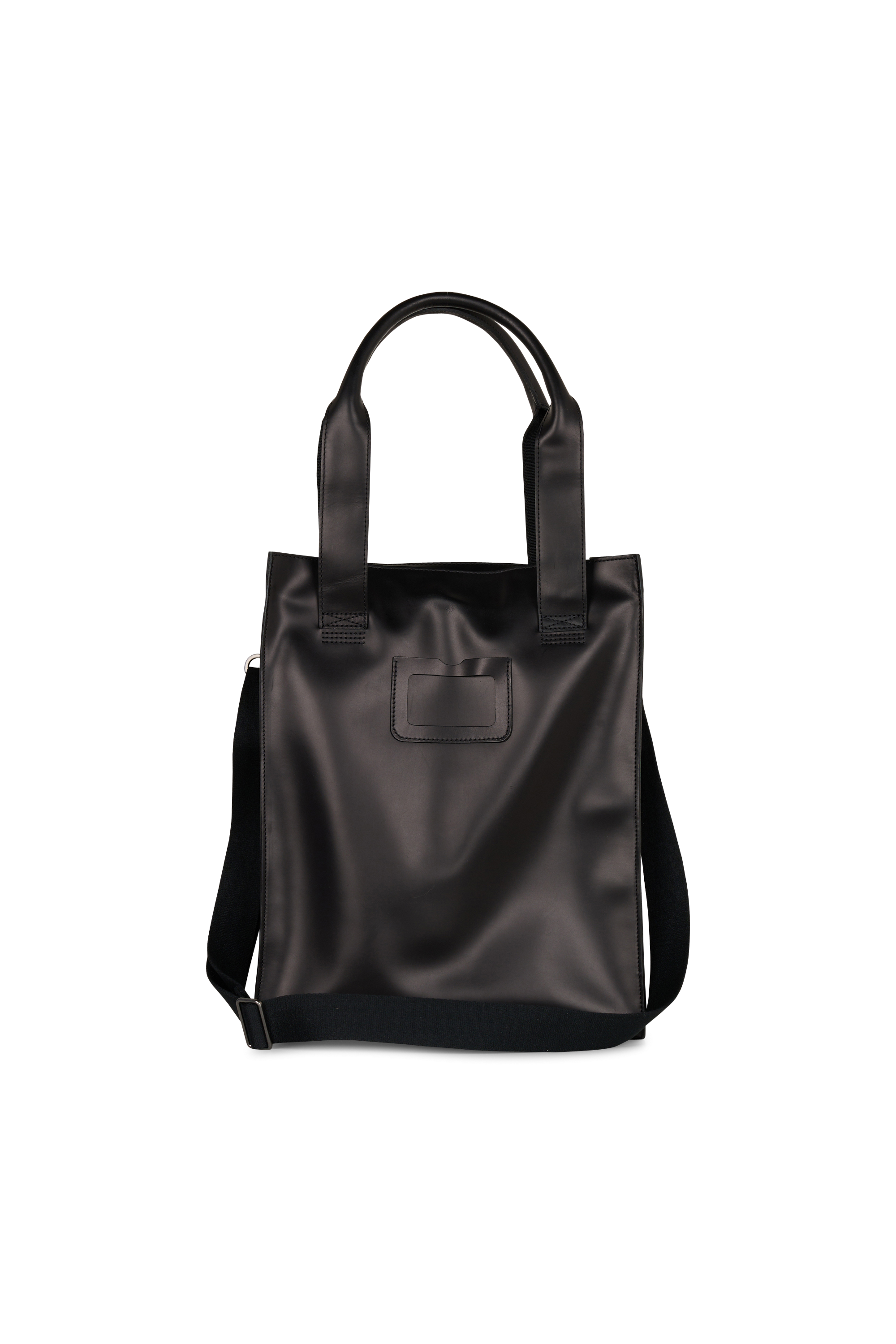 Sac shopping en cuir Noir