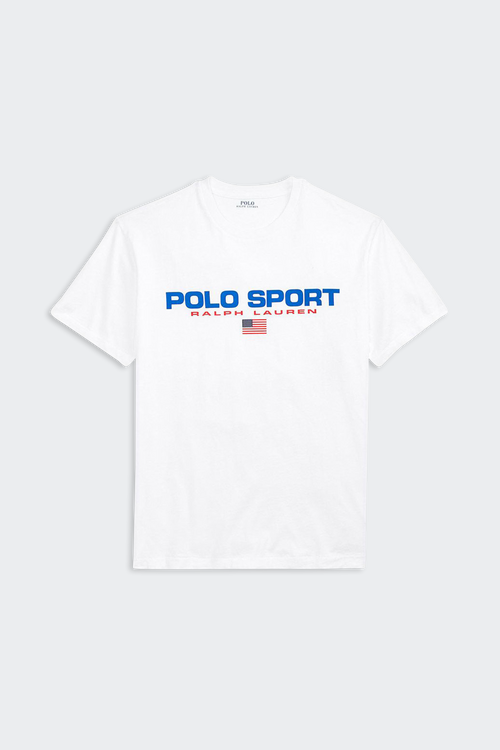 POLO RALPH LAUREN Tee-shirt col rond regular-fit sérigraphié en coton Blanc