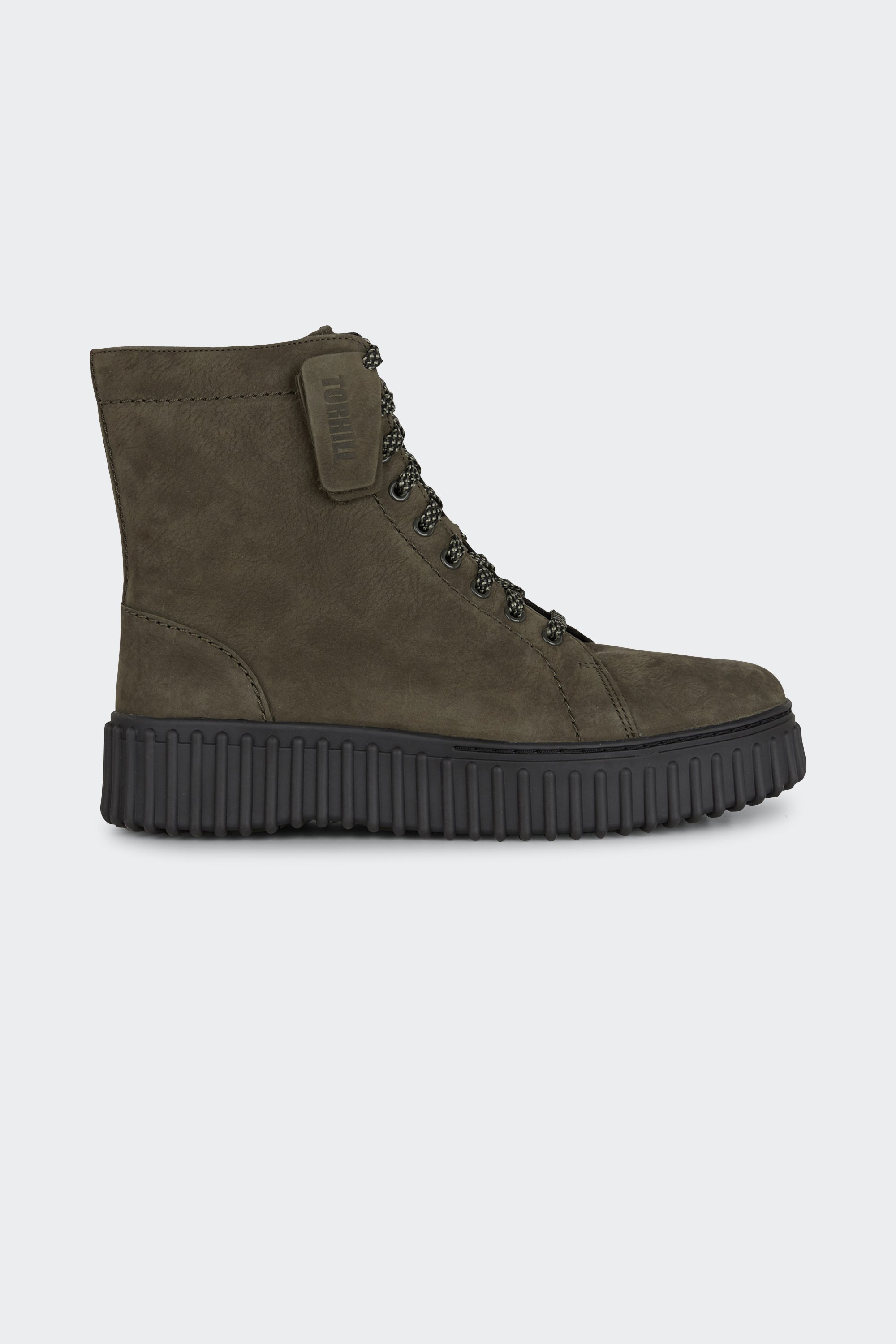 Heeled leather mid-calf boots | Green by CLARKS ORIGINALS Heeled leather mid-calf boots Green