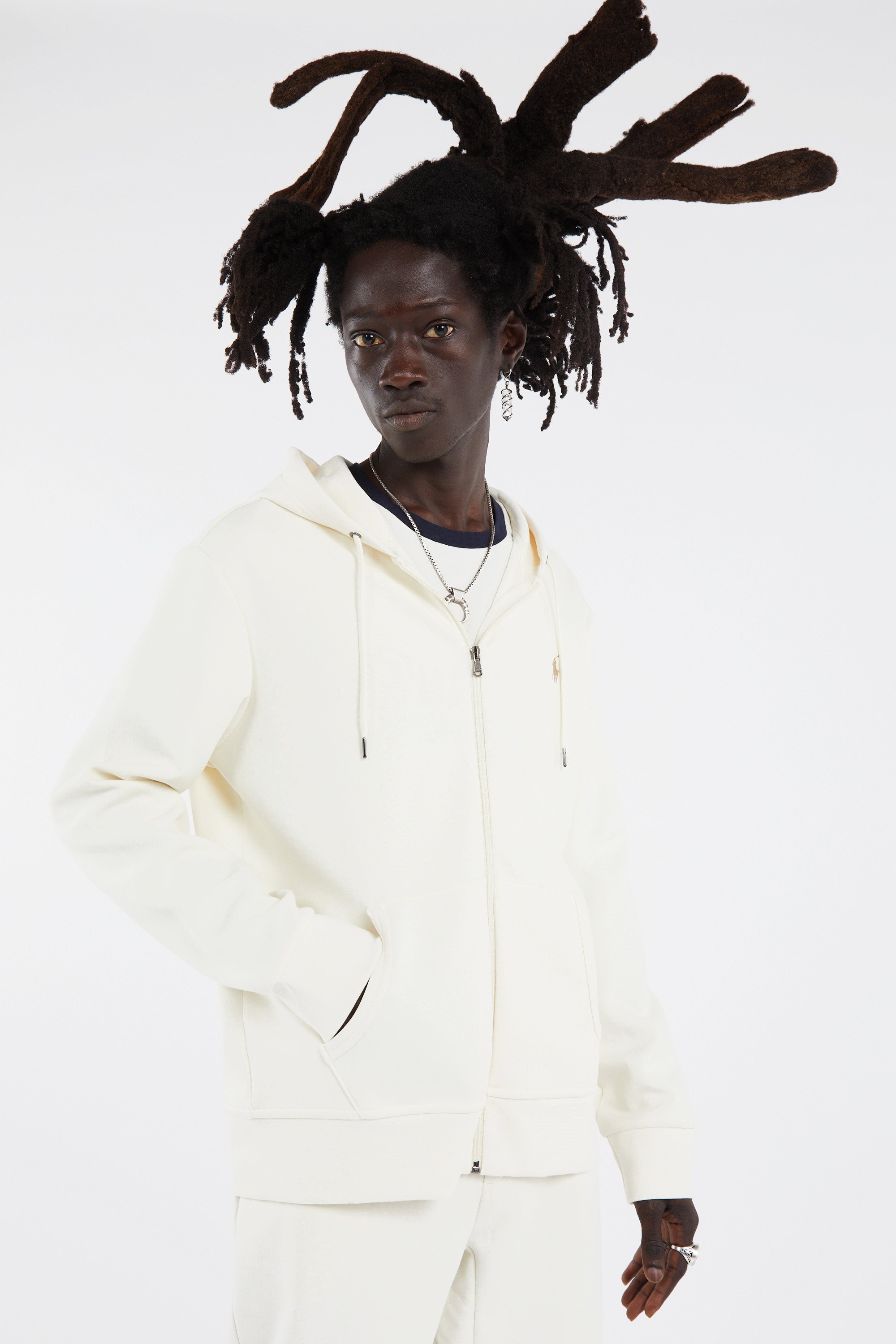 Zip-up hoodie Beige