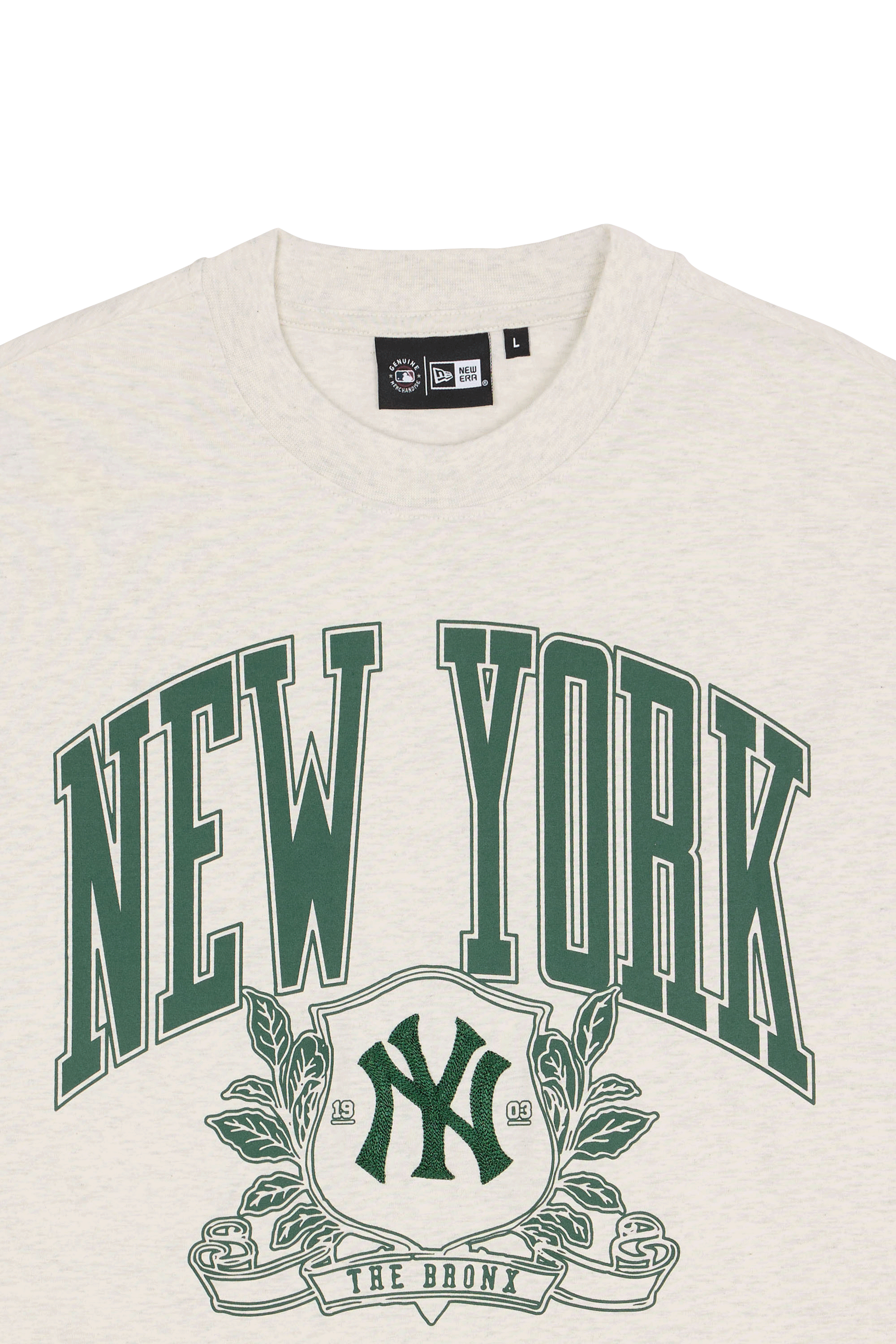 Regular-fit round-neck cotton T-shirt | Grey NEW ERA Men