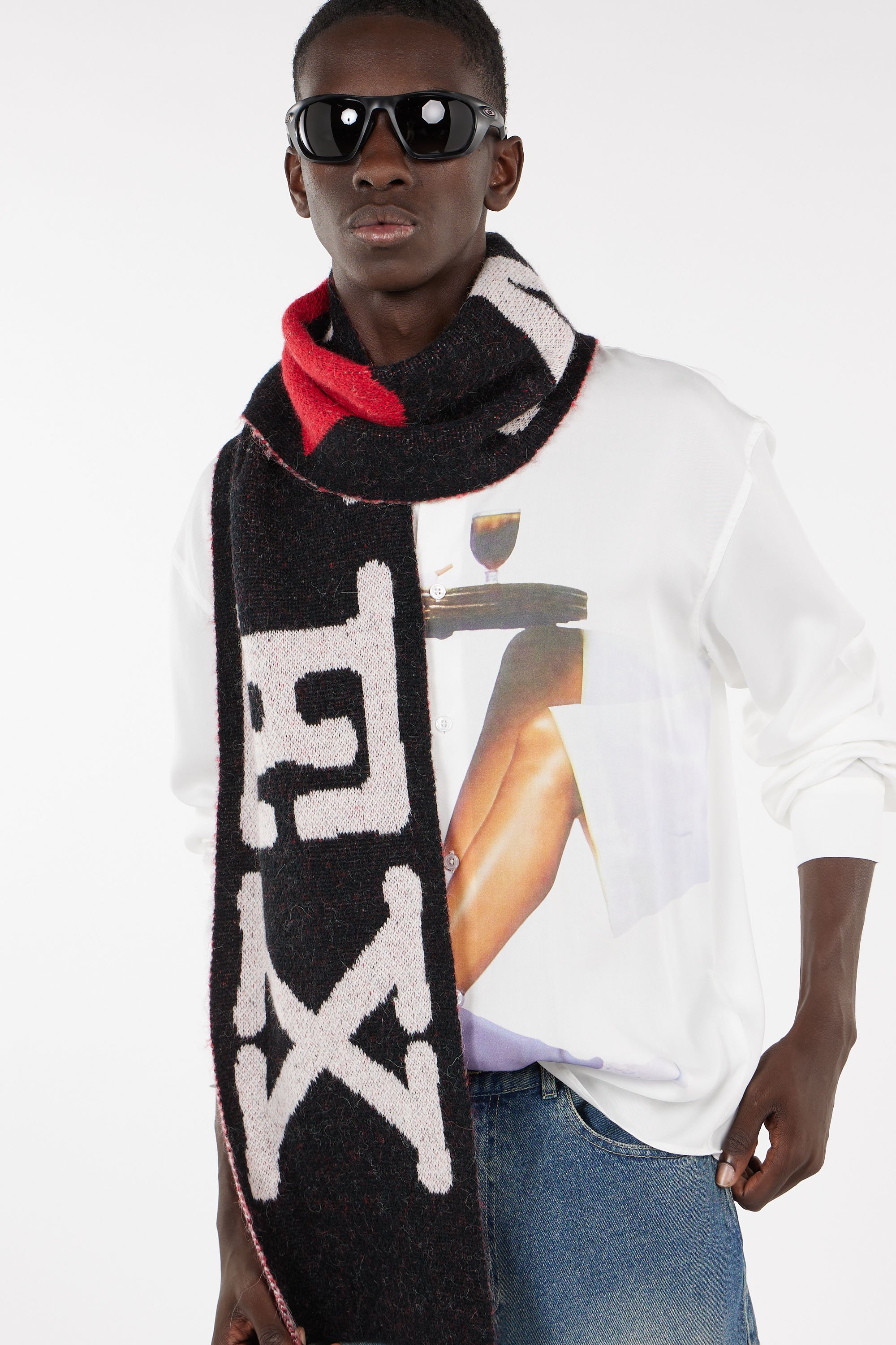 Scarf CARNE BOLLENTE Black