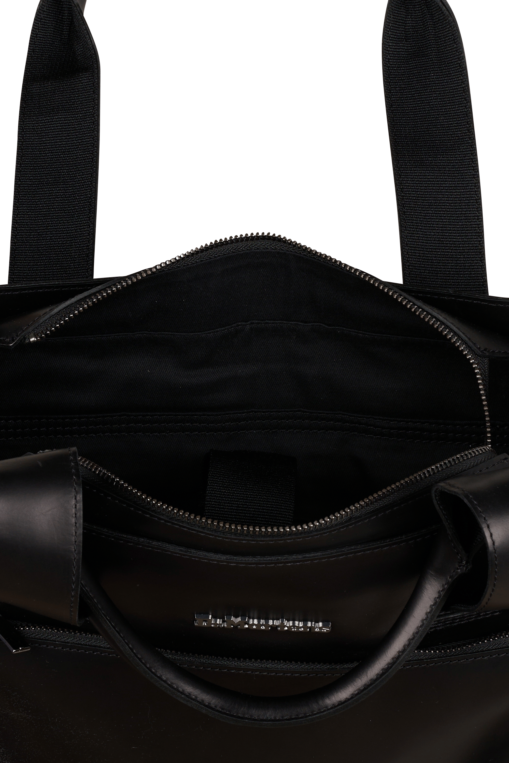 Sac shopping en cuir Noir
