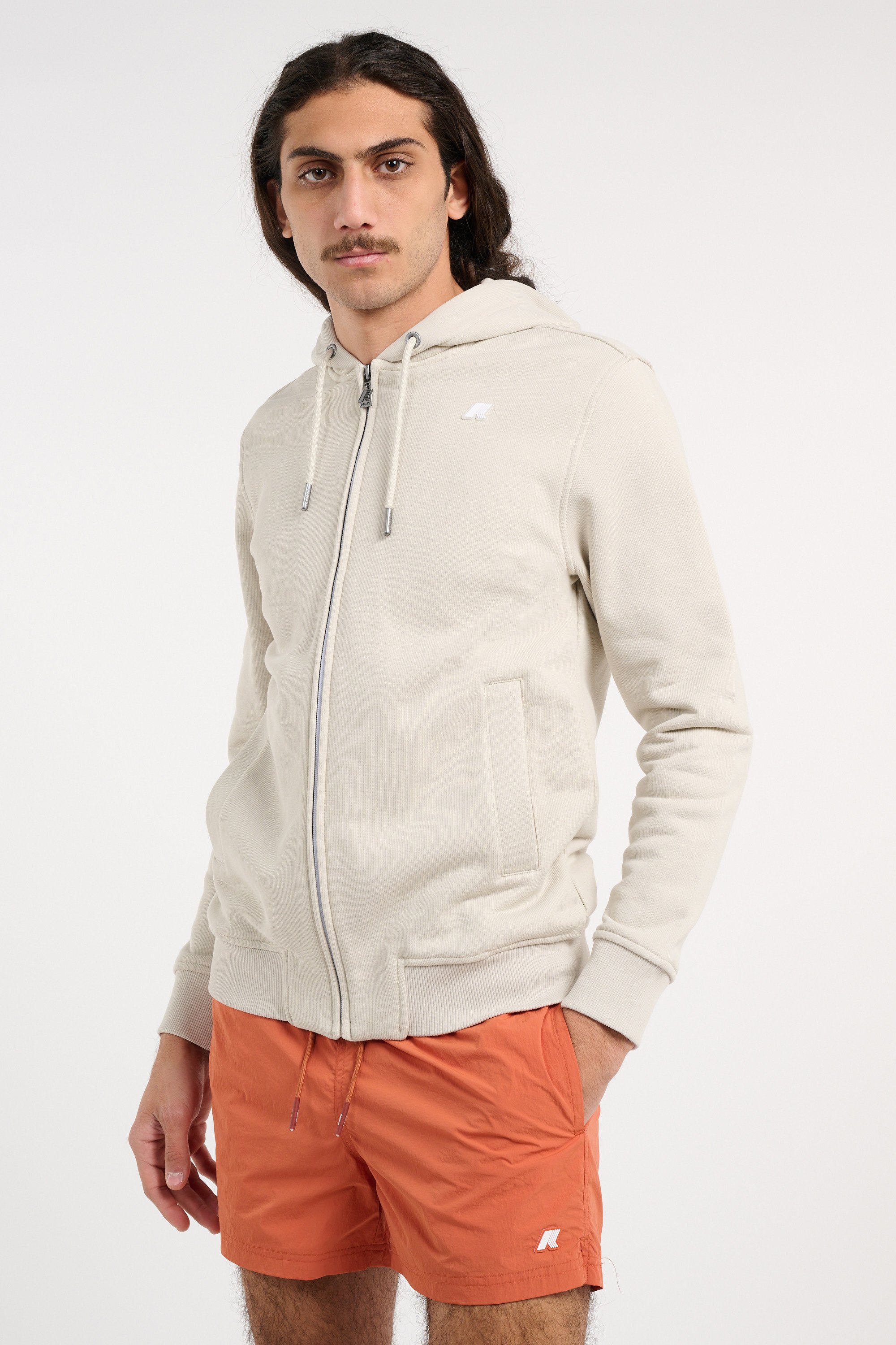 Zip-up hoodie Beige