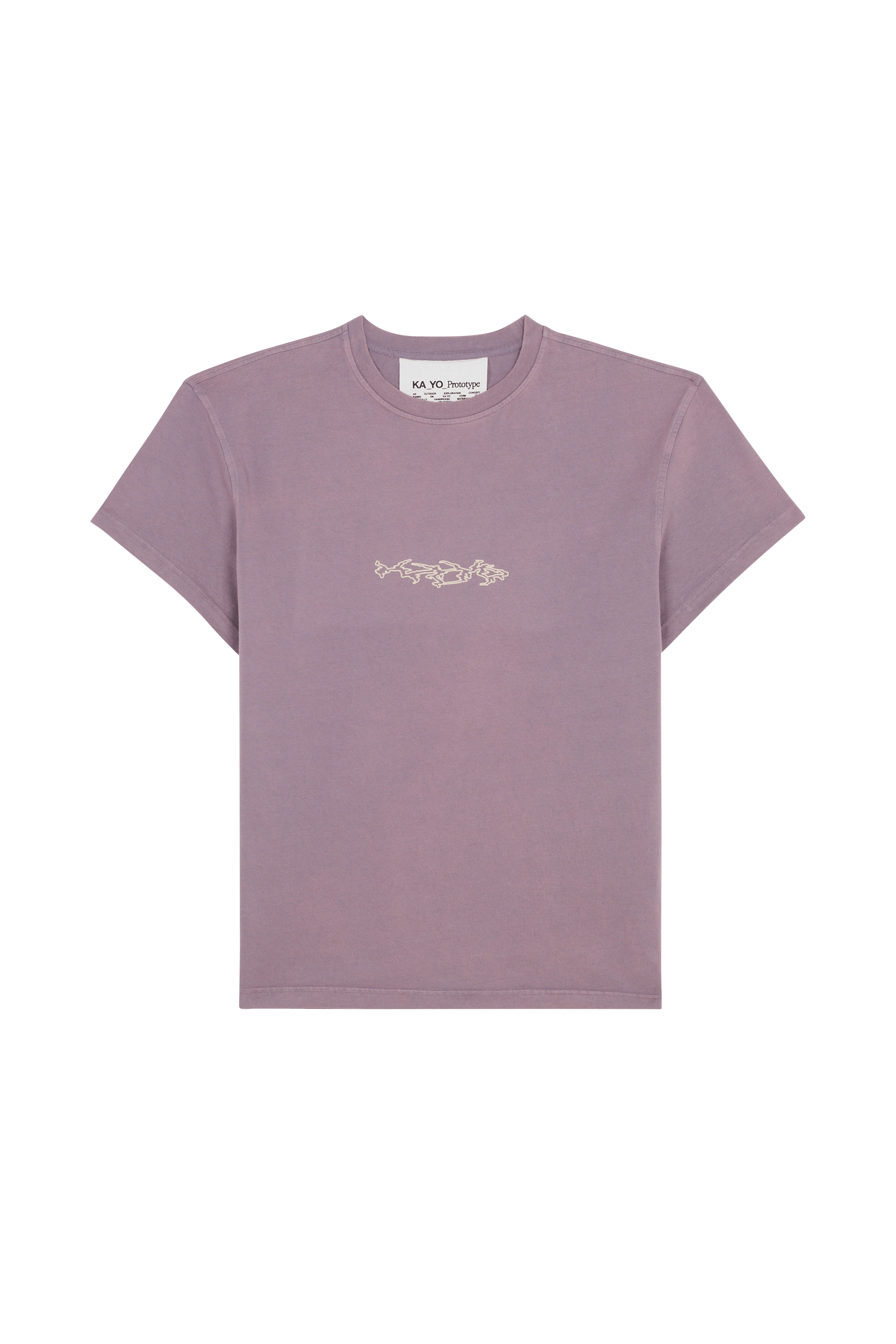 Regular-fit round-neck cotton T-shirt KA_YO_Prototype Purple