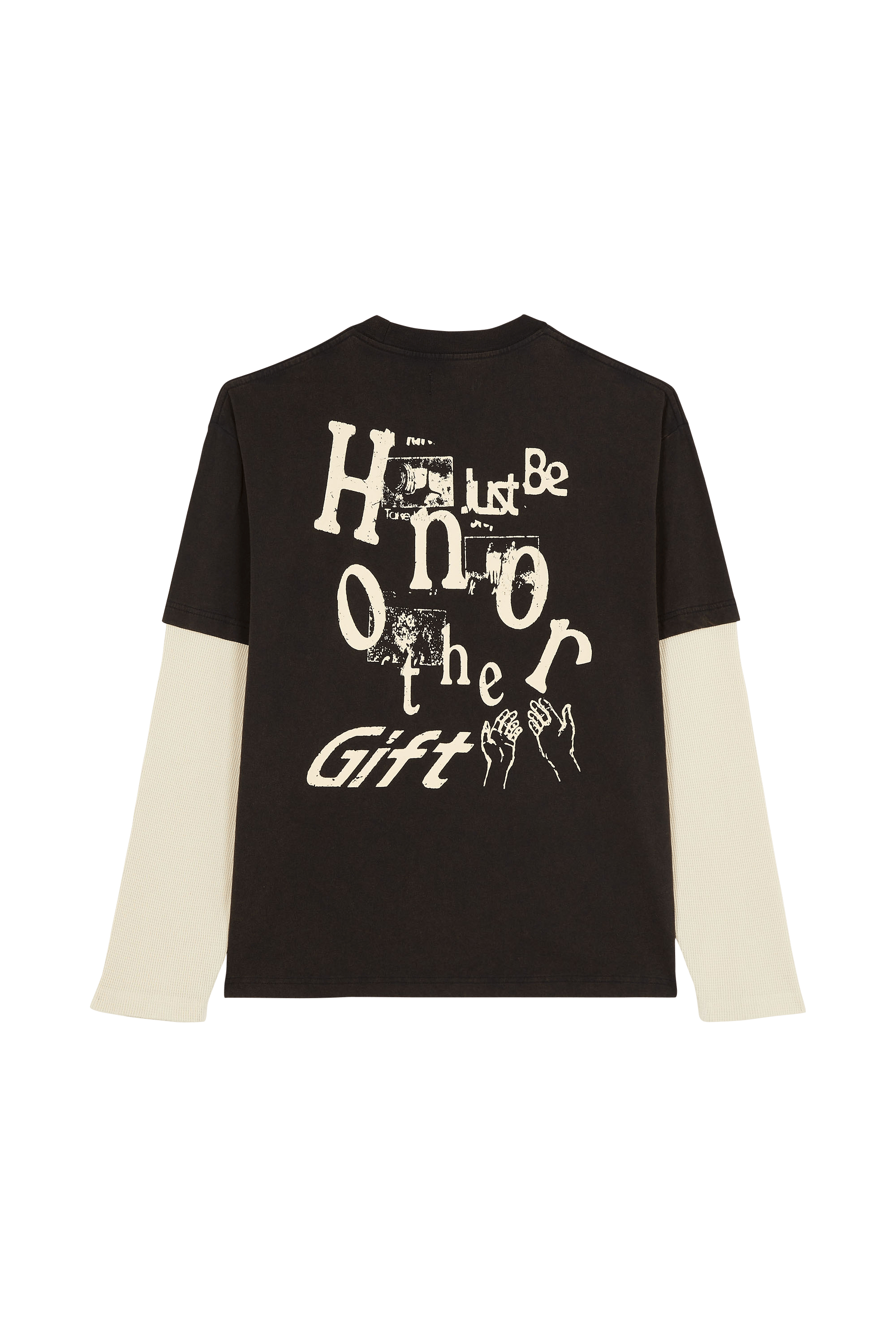 Regular-fit round-neck cotton T-shirt Black