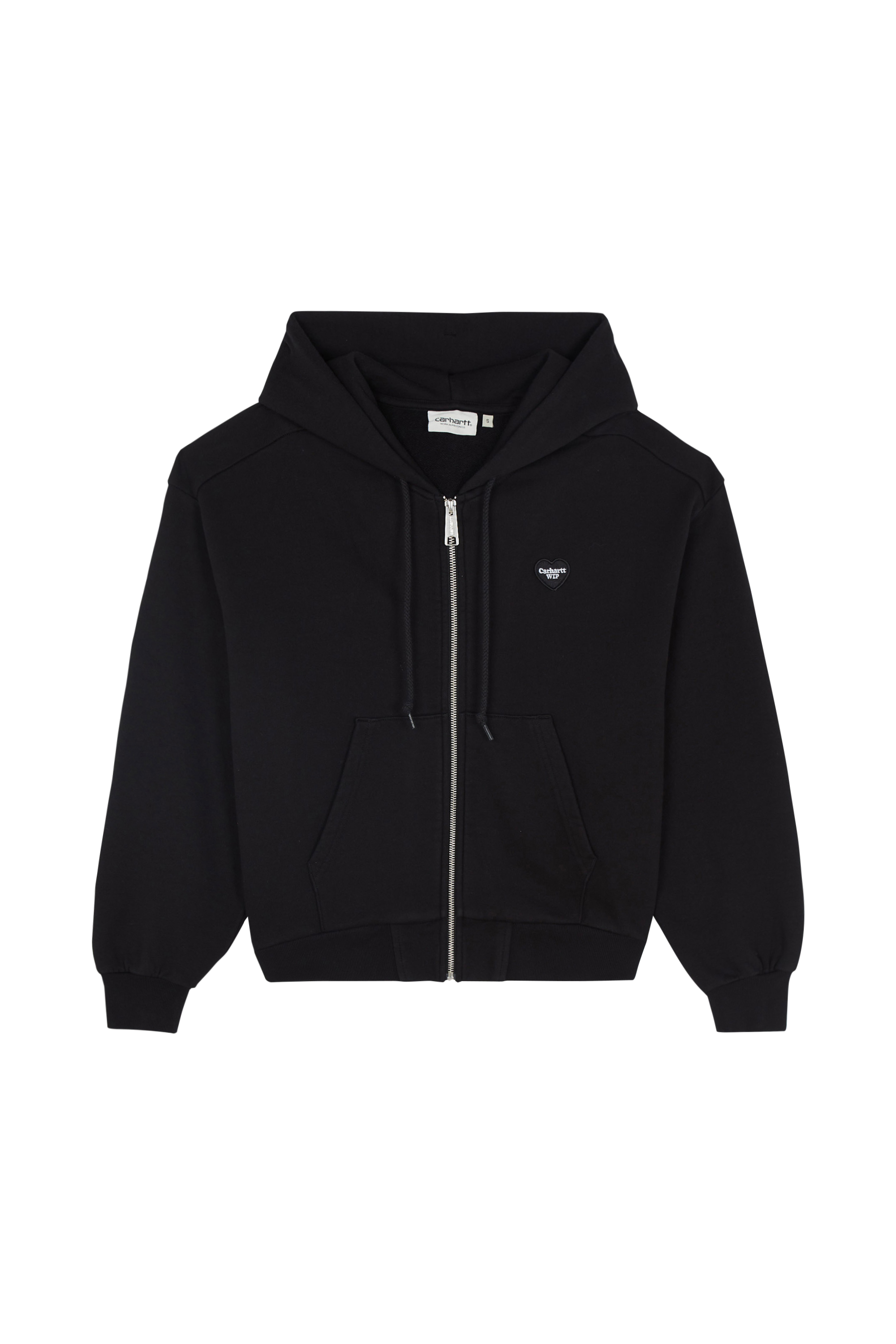 Regular-fit zip-up cotton-blend hoodie with Pony Player Black