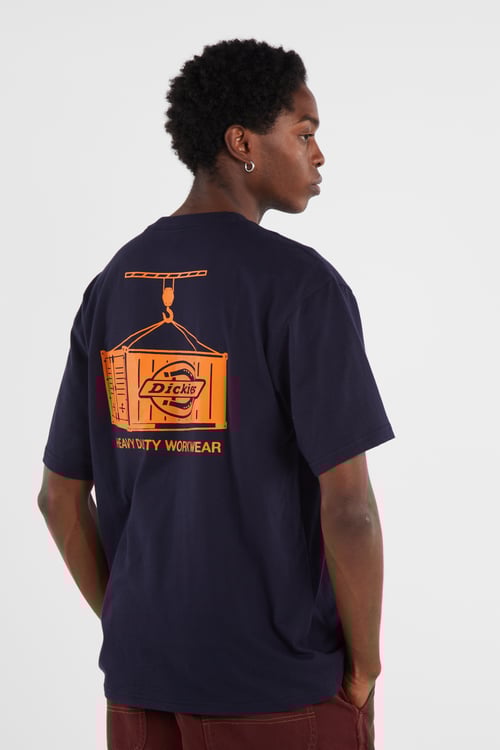 DICKIES Regular-fit round-neck cotton T-shirt Blue