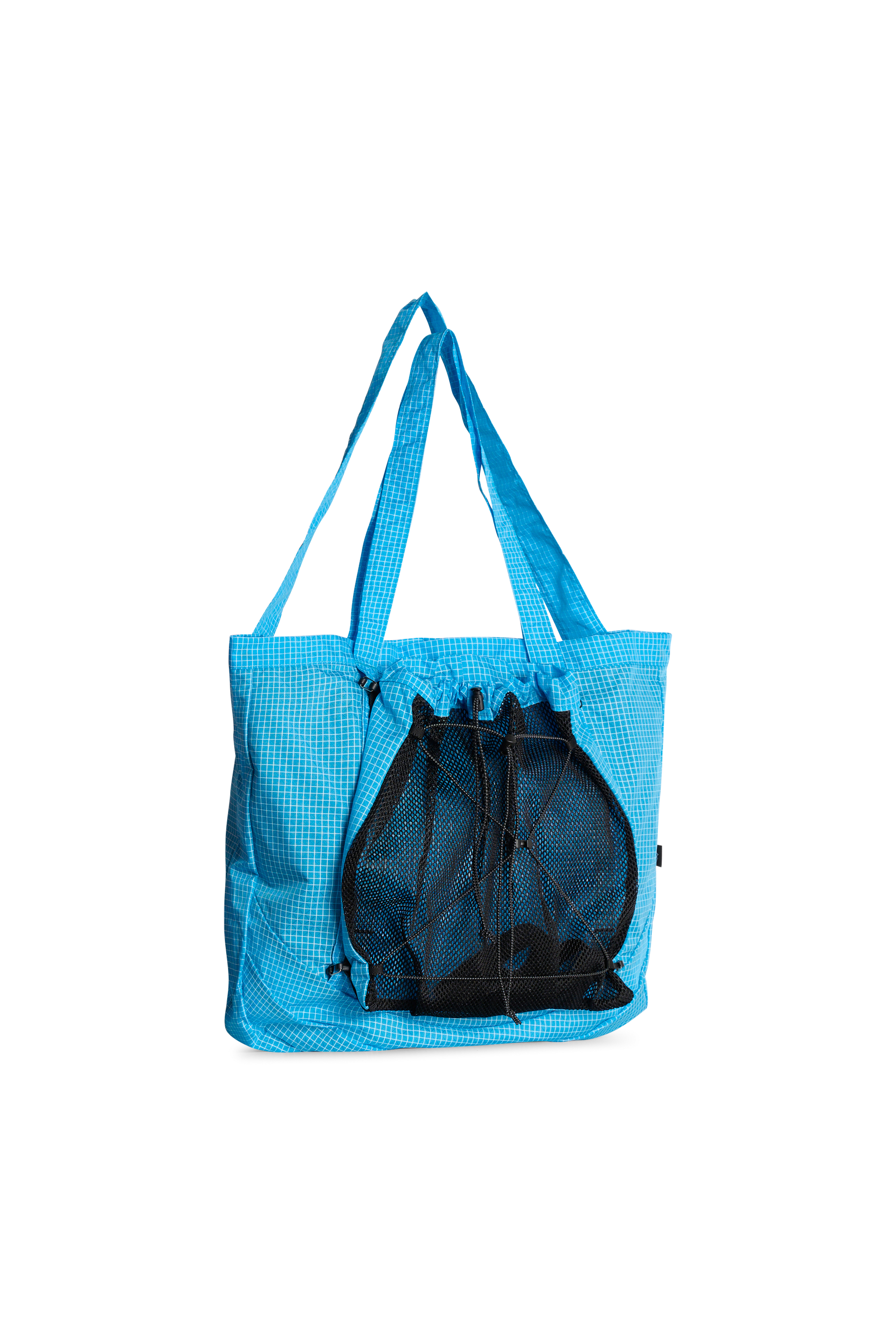 Straight checked wool-blend pants Blue