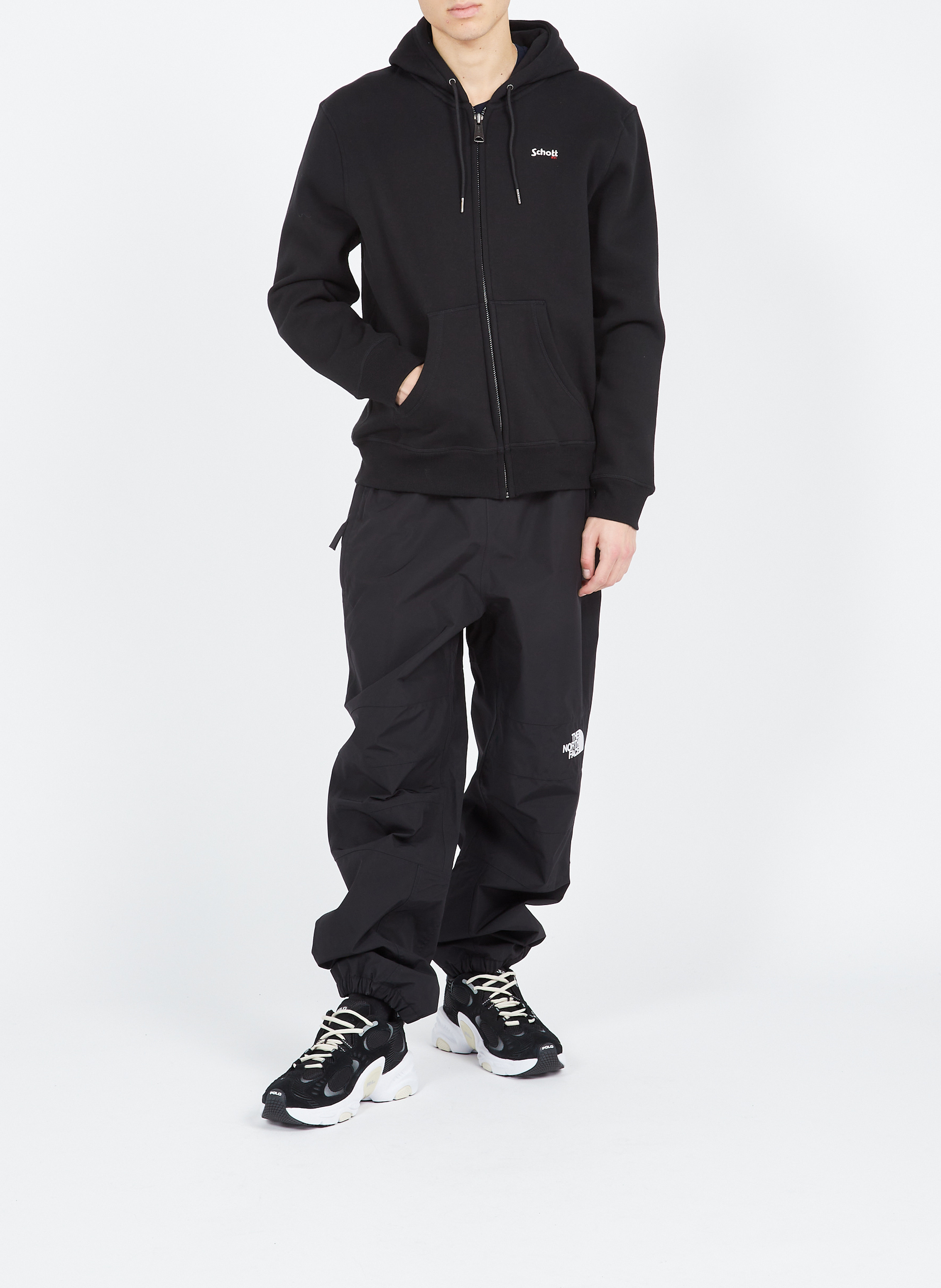 Hoodie zippé SCHOTT Noir