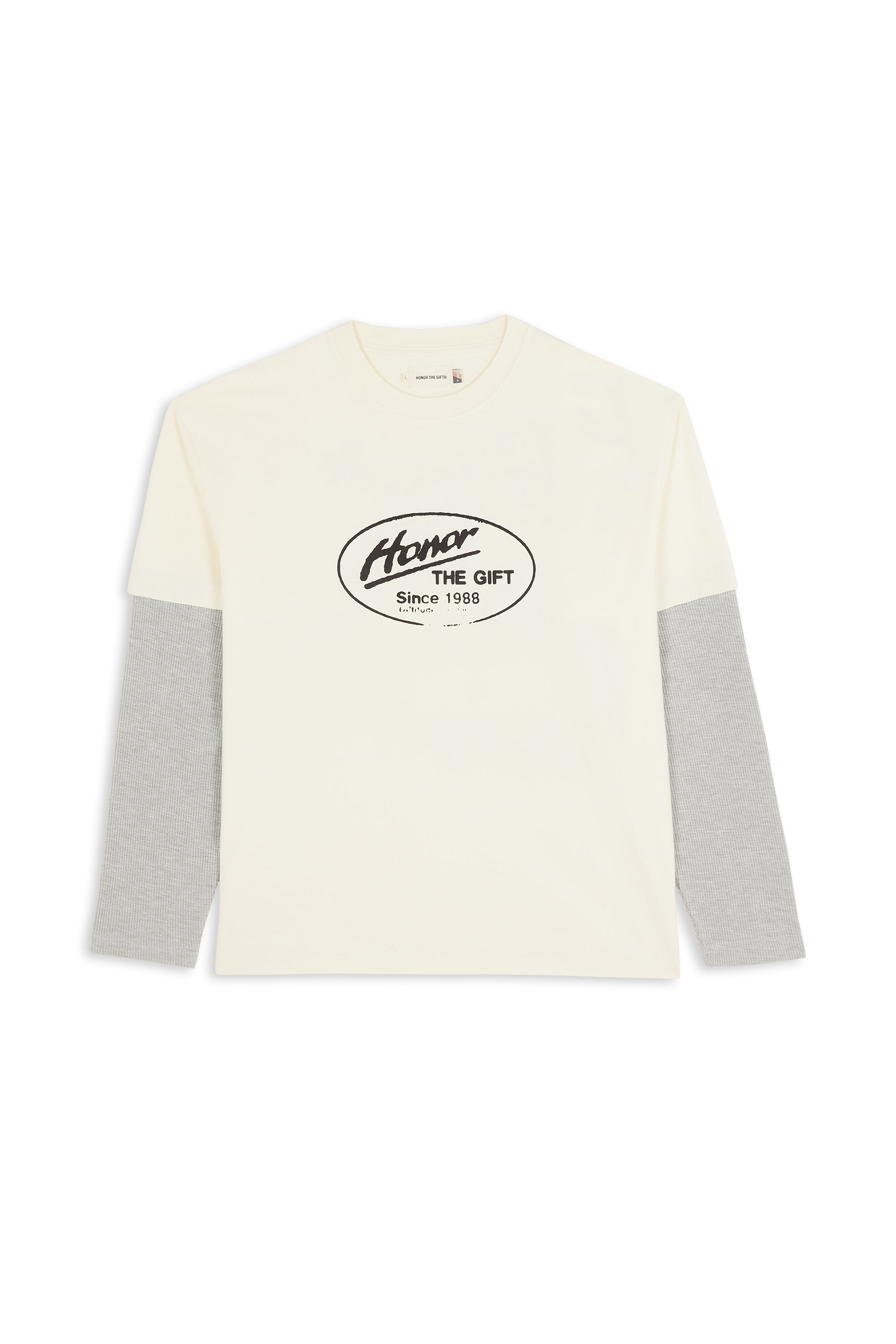 Regular-fit round-neck cotton T-shirt JUST BE LS White