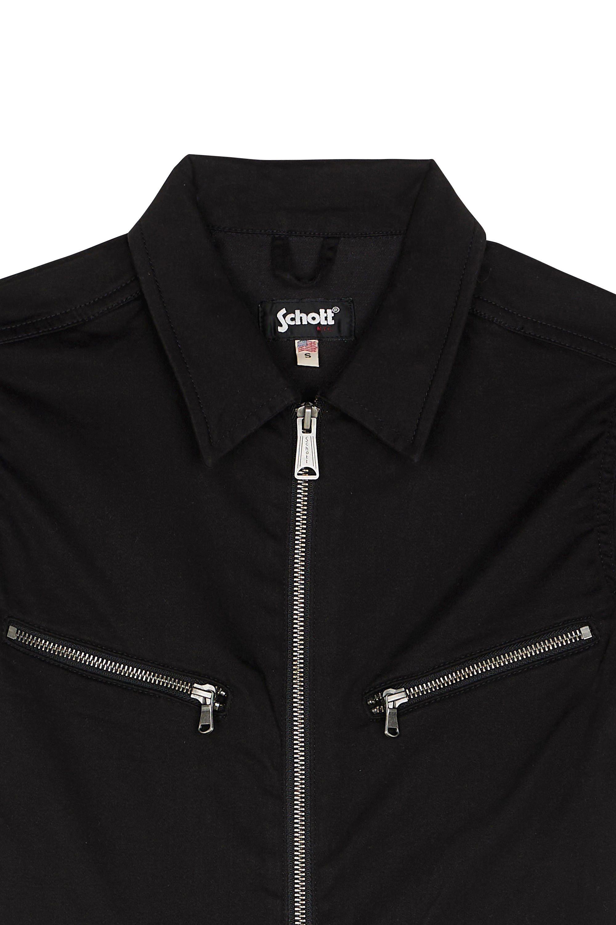 Combi-short badgée en coton mélangé  SCHOTT Noir