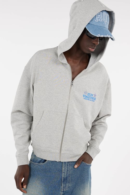 CARNE BOLLENTE Hoodie zippé Gris