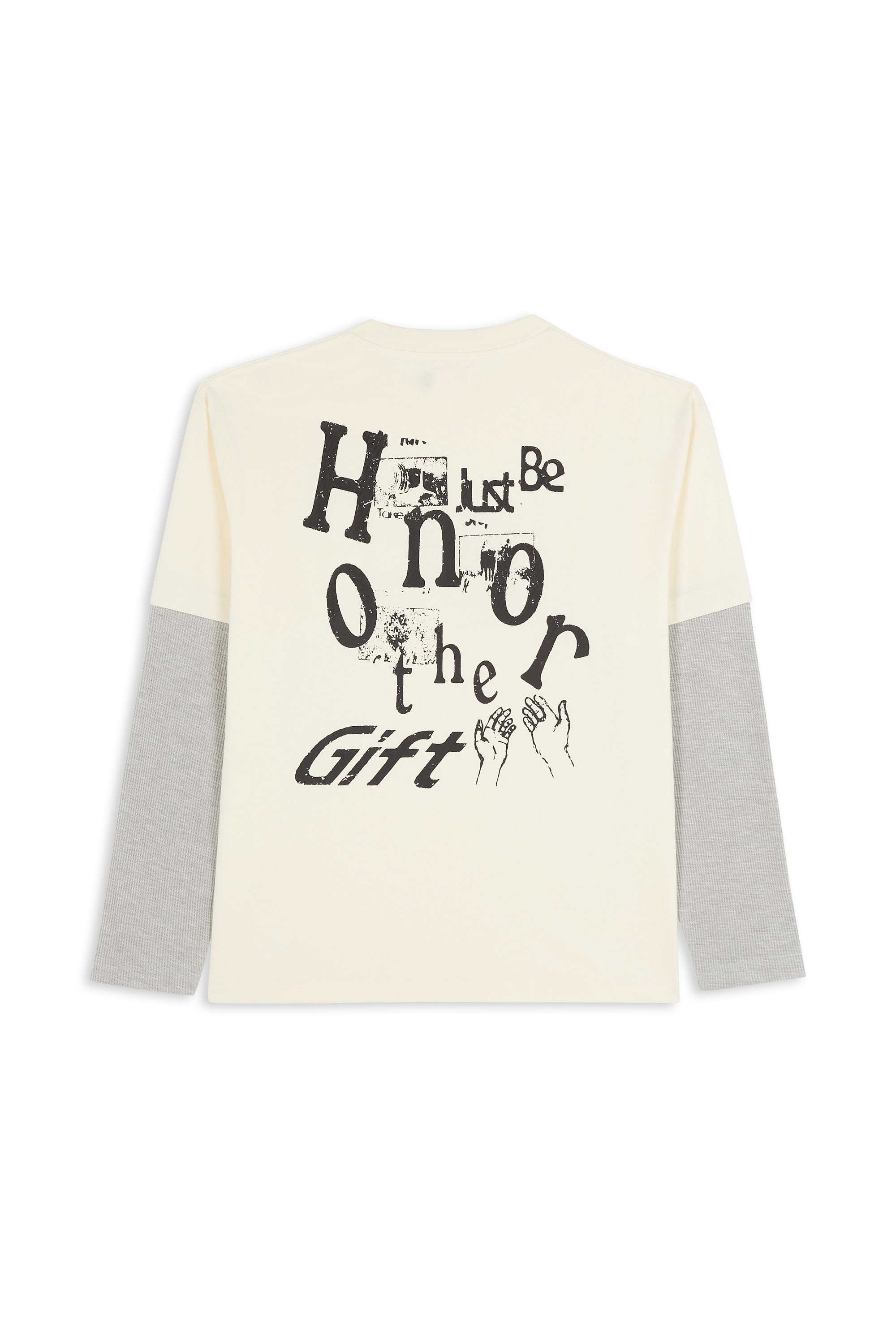 Regular-fit round-neck cotton T-shirt HONOR THE GIFT White