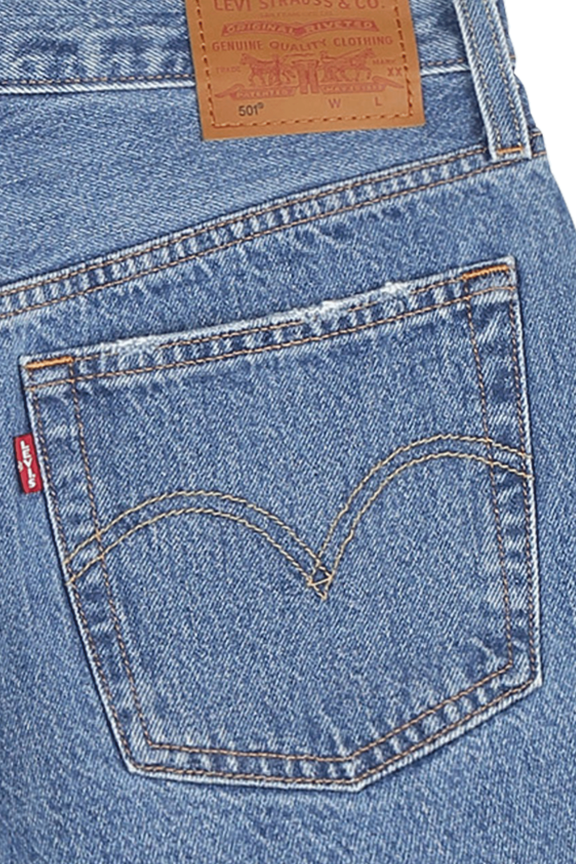 Short shorts in faded denim Blue