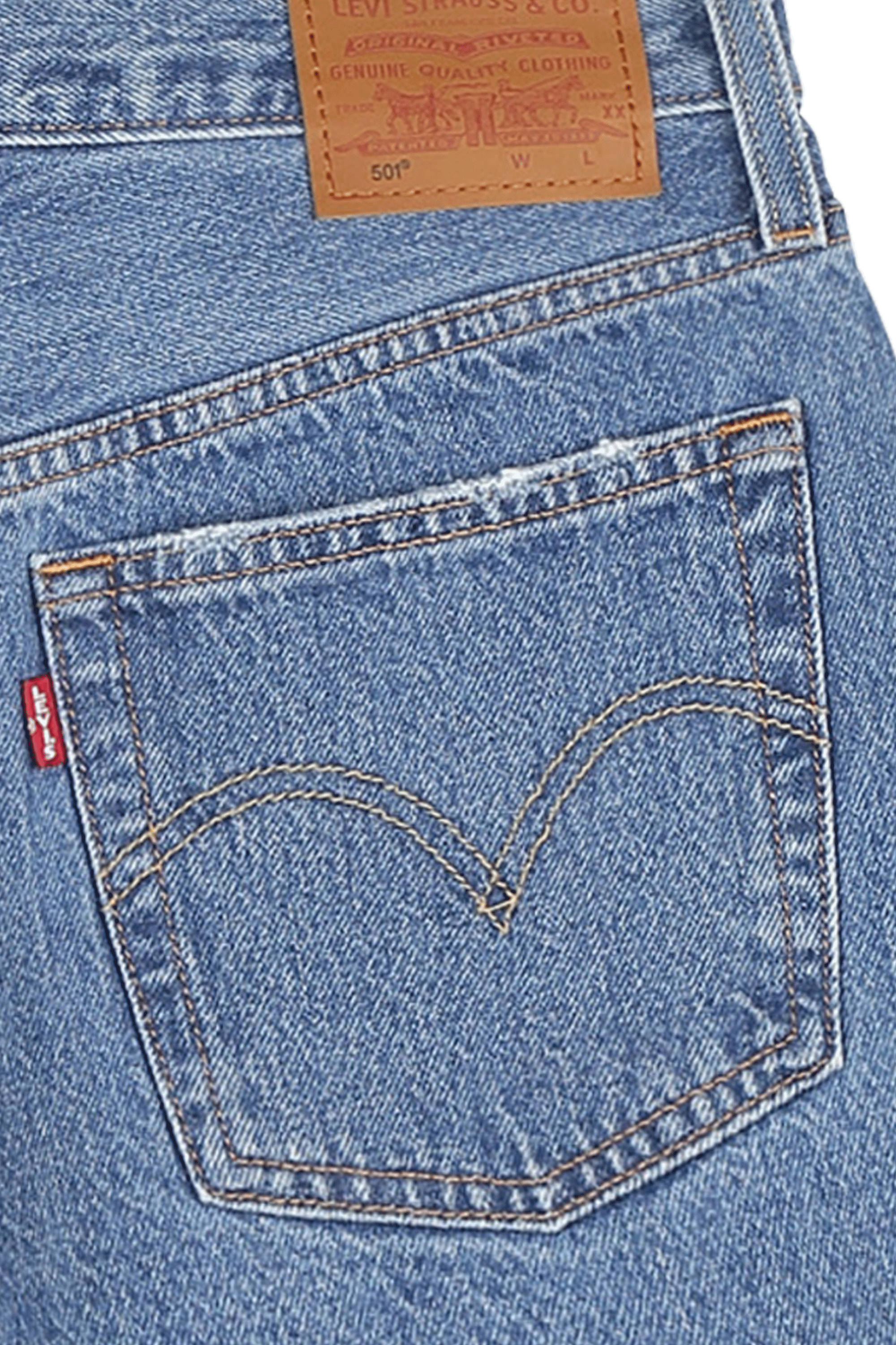 Short shorts in faded denim Blue