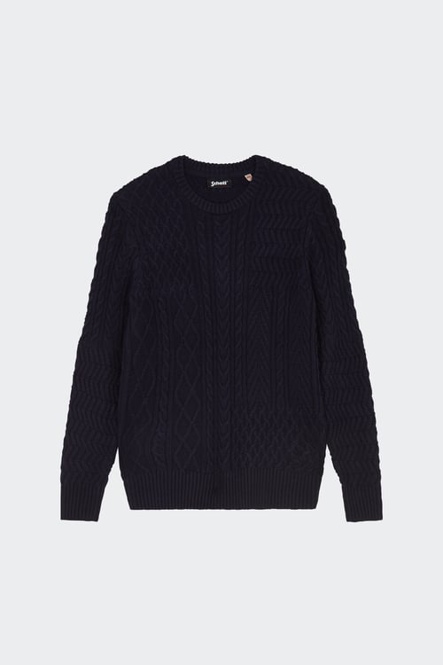 Schott - Pull - Taille S Bleu homme