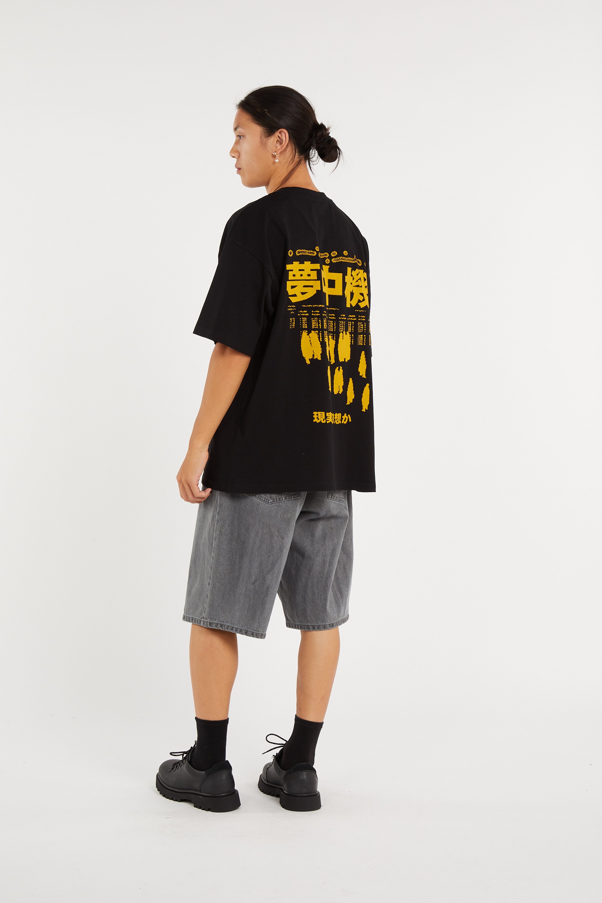 Regular-fit round-neck cotton T-shirt | Black EDWIN Men