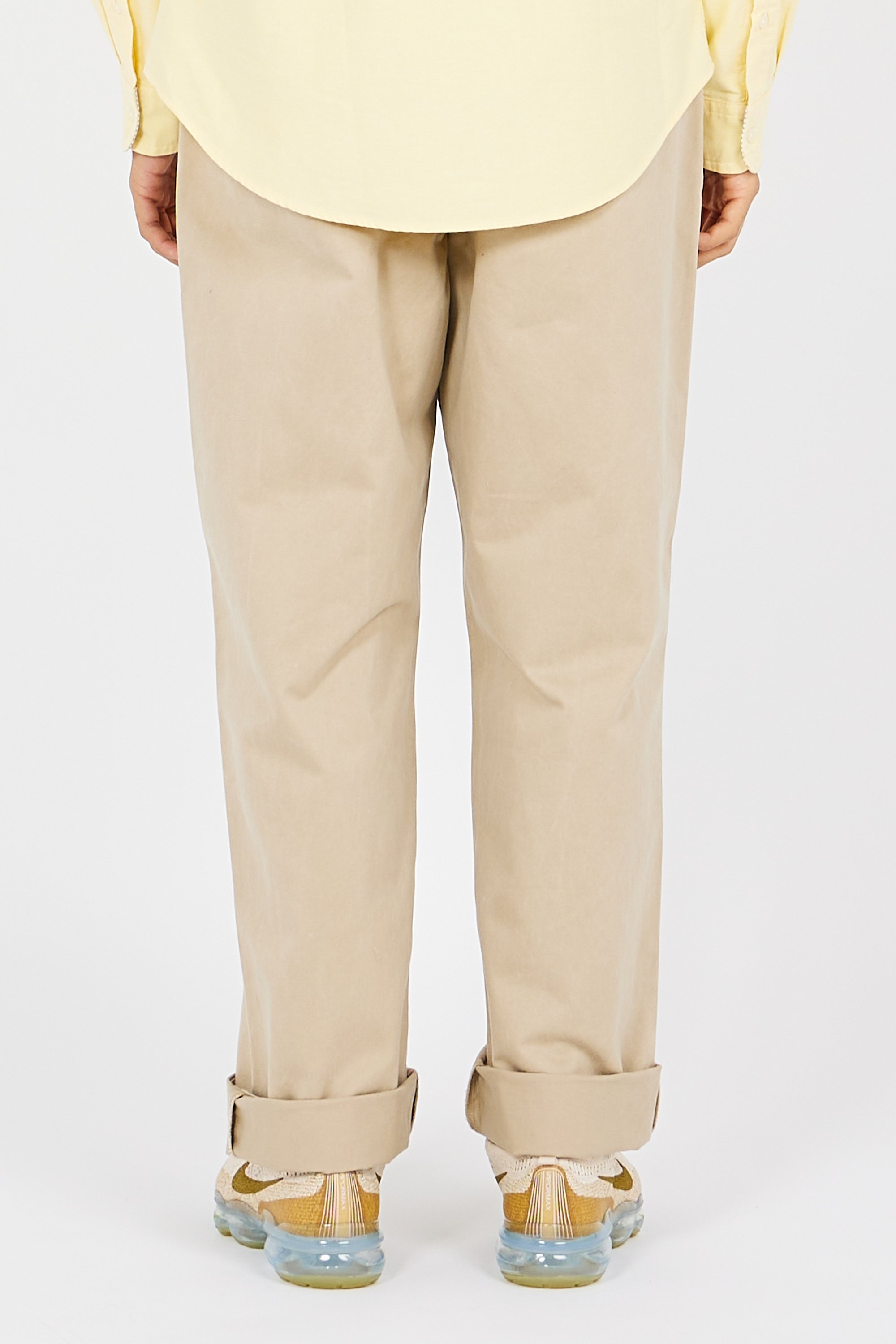 Pleated Pants Pantalon Ã Pince Beige Homme Pantalon Droit