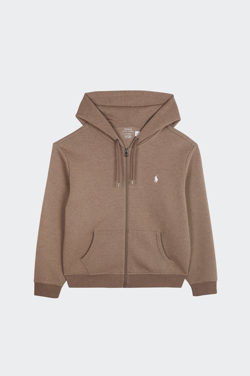 Polo - Hoodie zippé - Taille S Marron